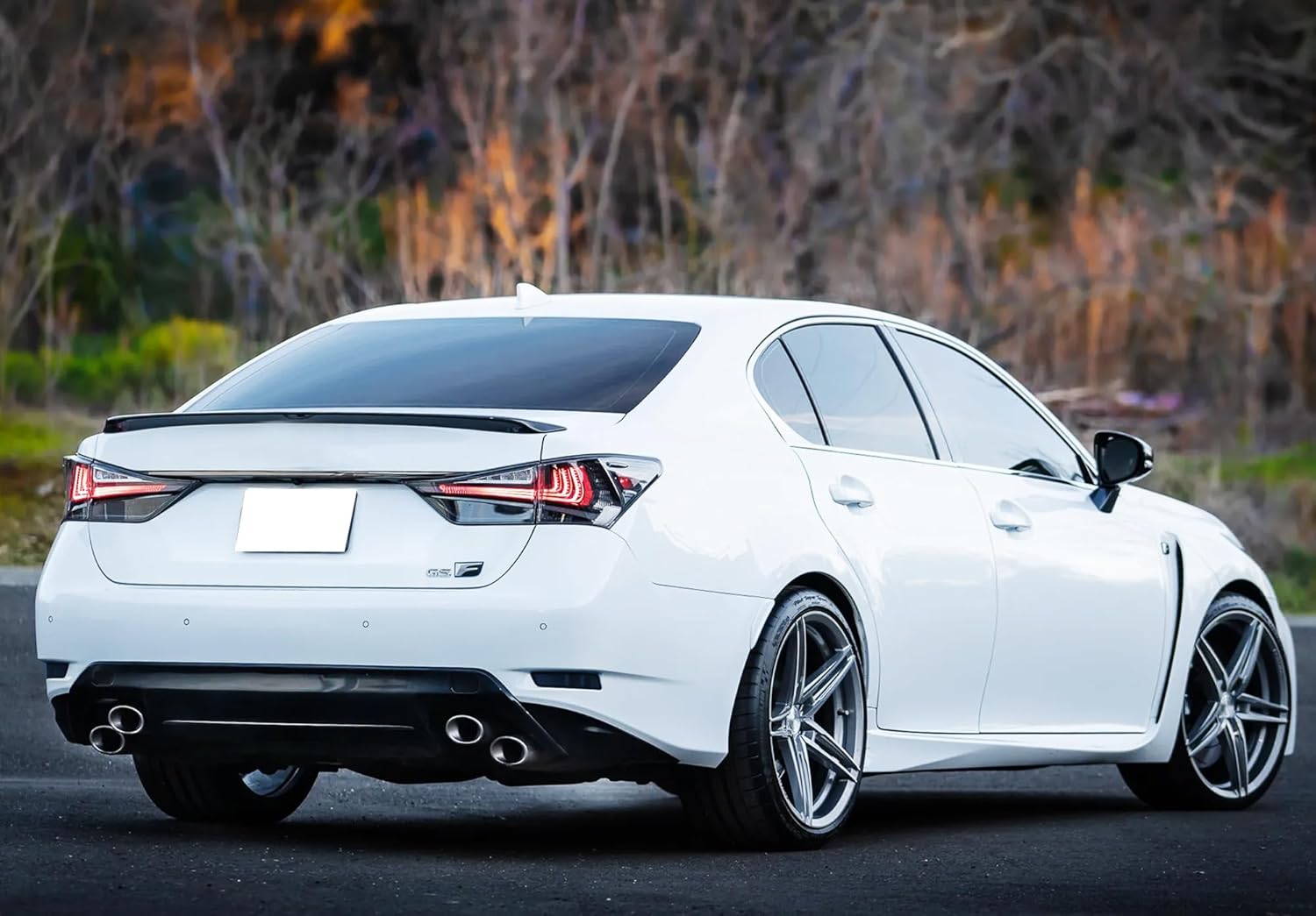 iJDMTOY Black-Out Smoked Rear Bumper Reflector Lenses Compatible With Lexus 2013-2018 ES, 2013-2020 GS, OE-Spec LH RH Assembly