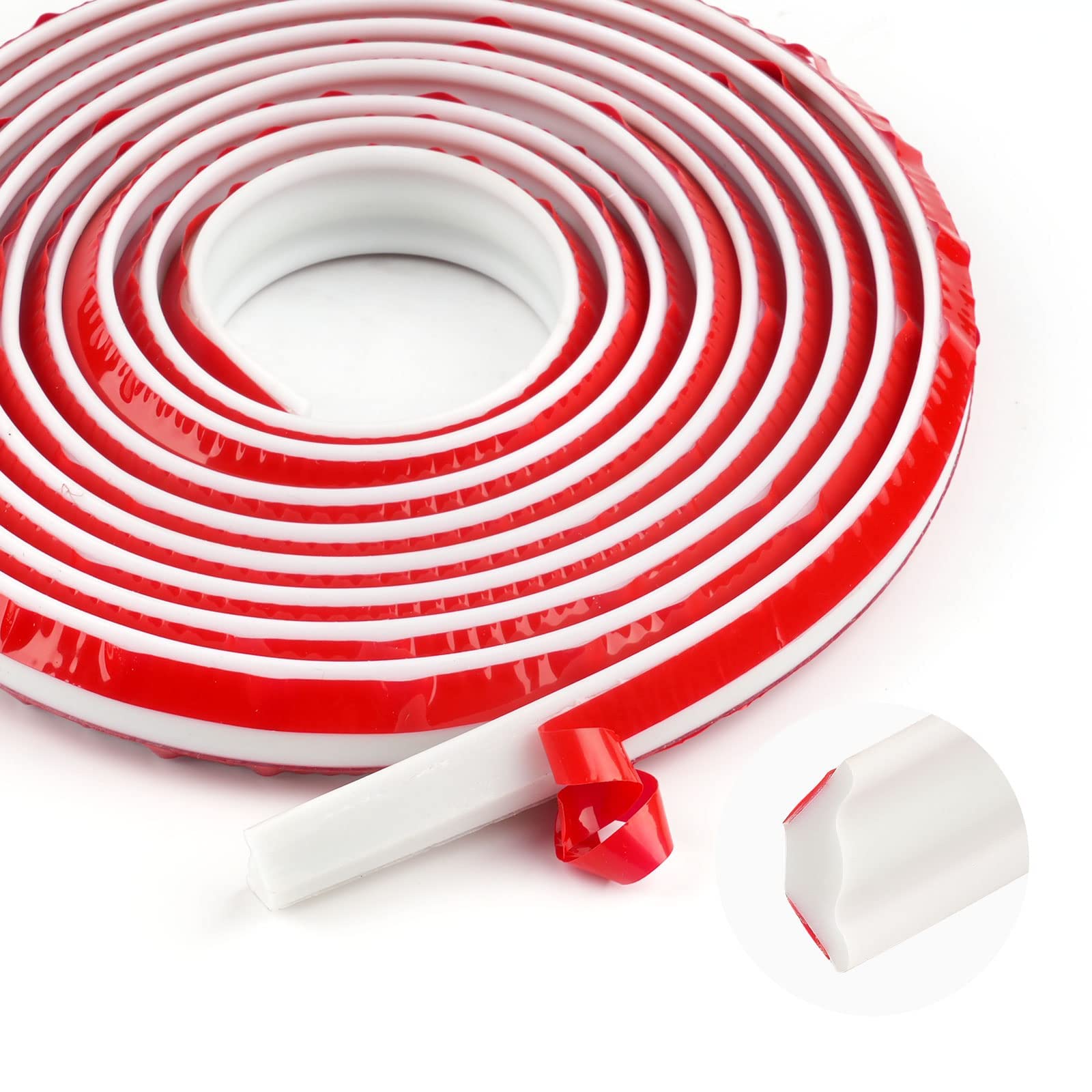 TPE Quadrant Trim,3 M Self Adhesive Trim Coving for Ceilings Plastic Beading Wall Edging Strip Beading for Laminate Flooring Wall Corner Strip Home Wall Inside Corner Decoration (19 * 13mm)