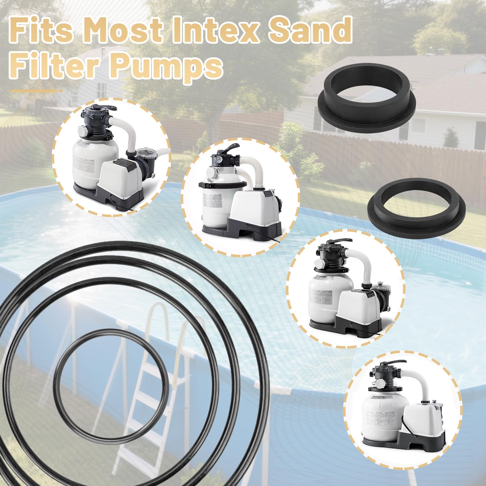 Kit Réparation Piscine Intex 12 Pièces Joints Toriques & Soupape Décharge d'Air