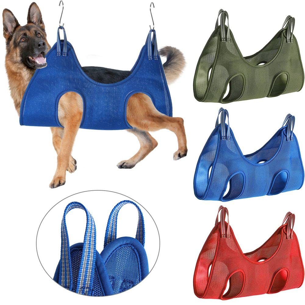 WUZIA Sponge Mesh Pet Cat Grooming Hammock Bag for Nail Trimming and Bathing for Puppy Dog with Adjustable Leg Spacing - Image 2