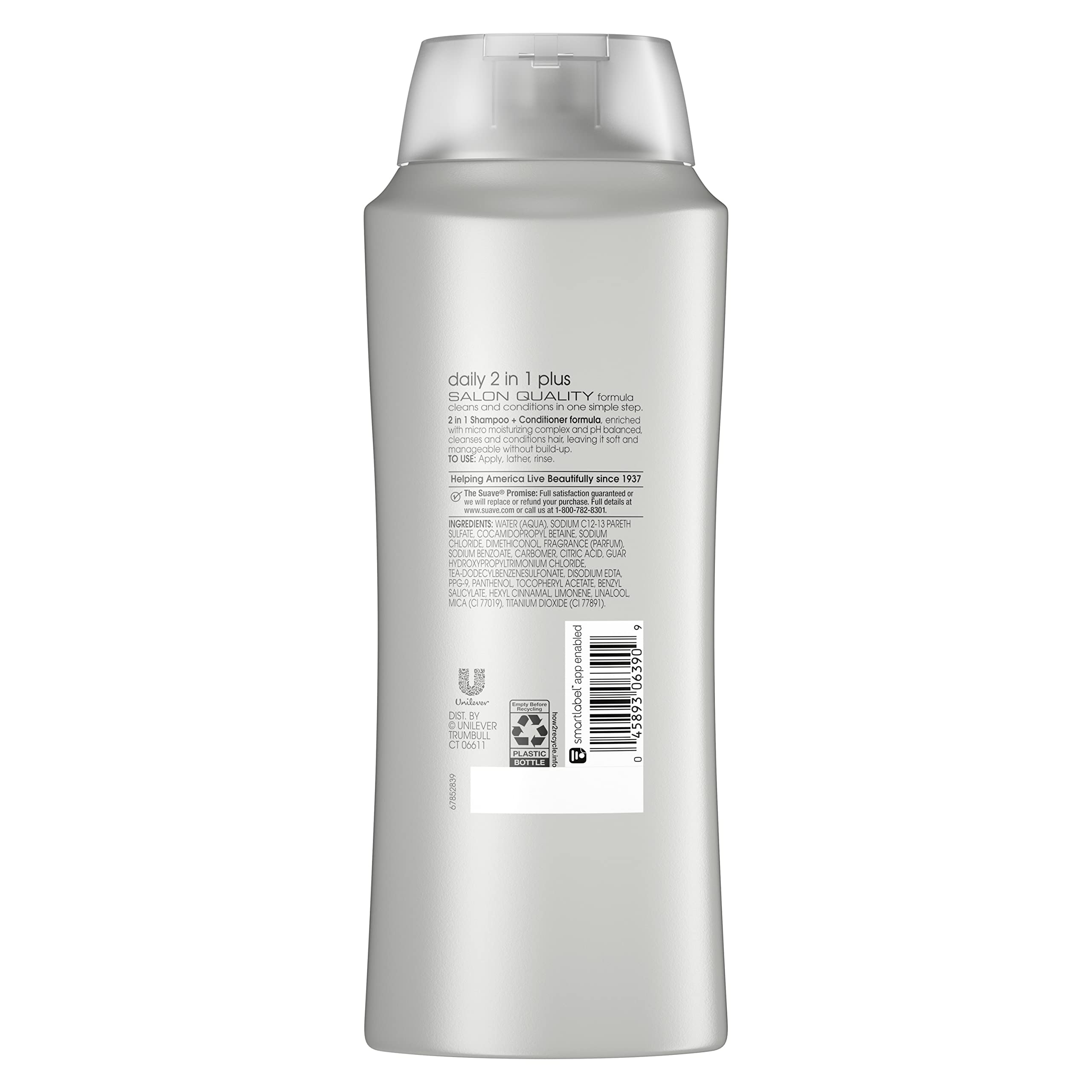 Suave Professionals 2 in 1 Shampoo and Conditioner for Cleansed Hair