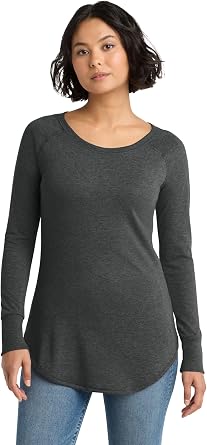 District Womens Perfect Tri Long Sleeve Tunic Tee. DT132L