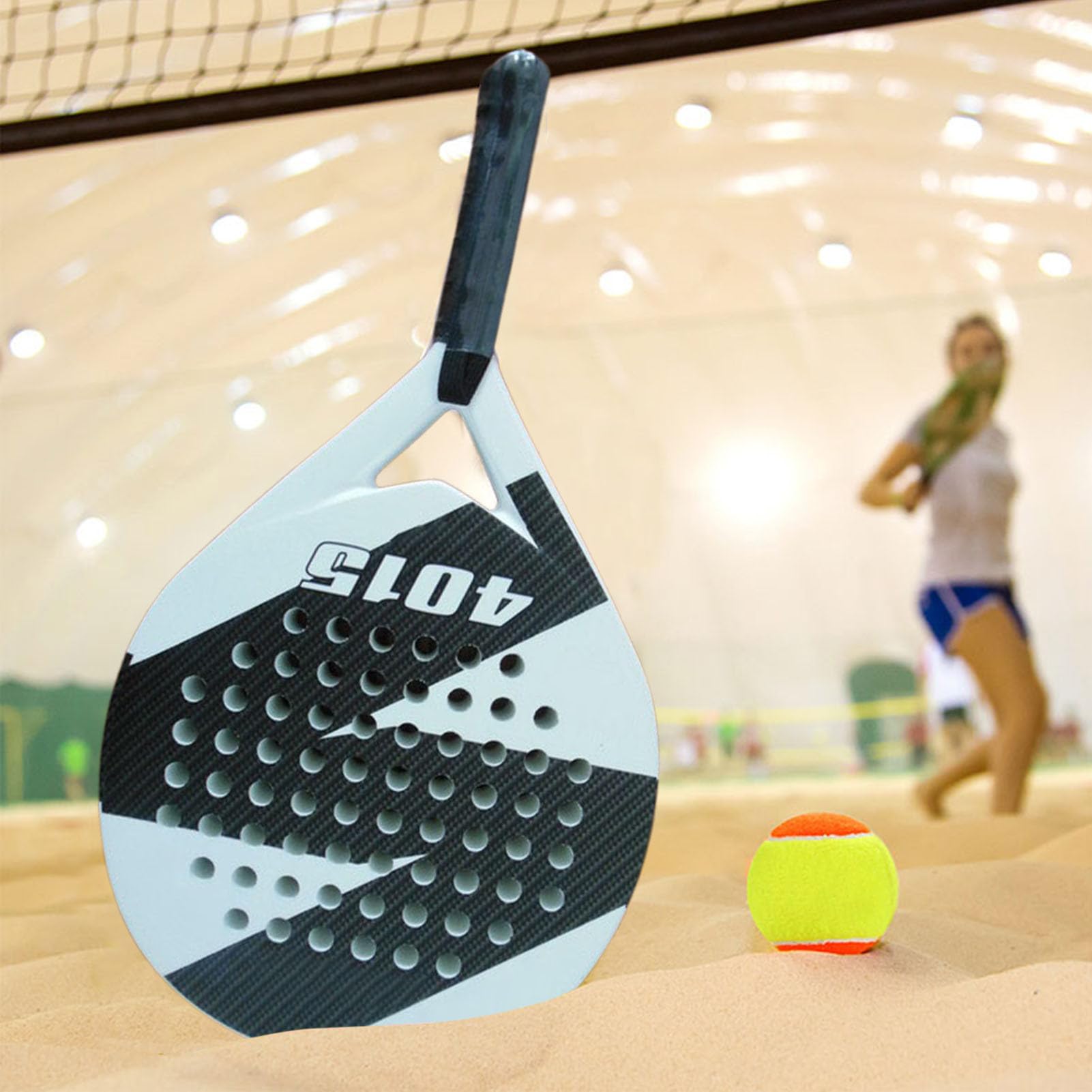 Racchette da tennis sulle spiagge | Racchetta morbida leggera | in EVA | Pagaia pop leggera in fibra di carbonio antiurto con racchetta morbida in EVA