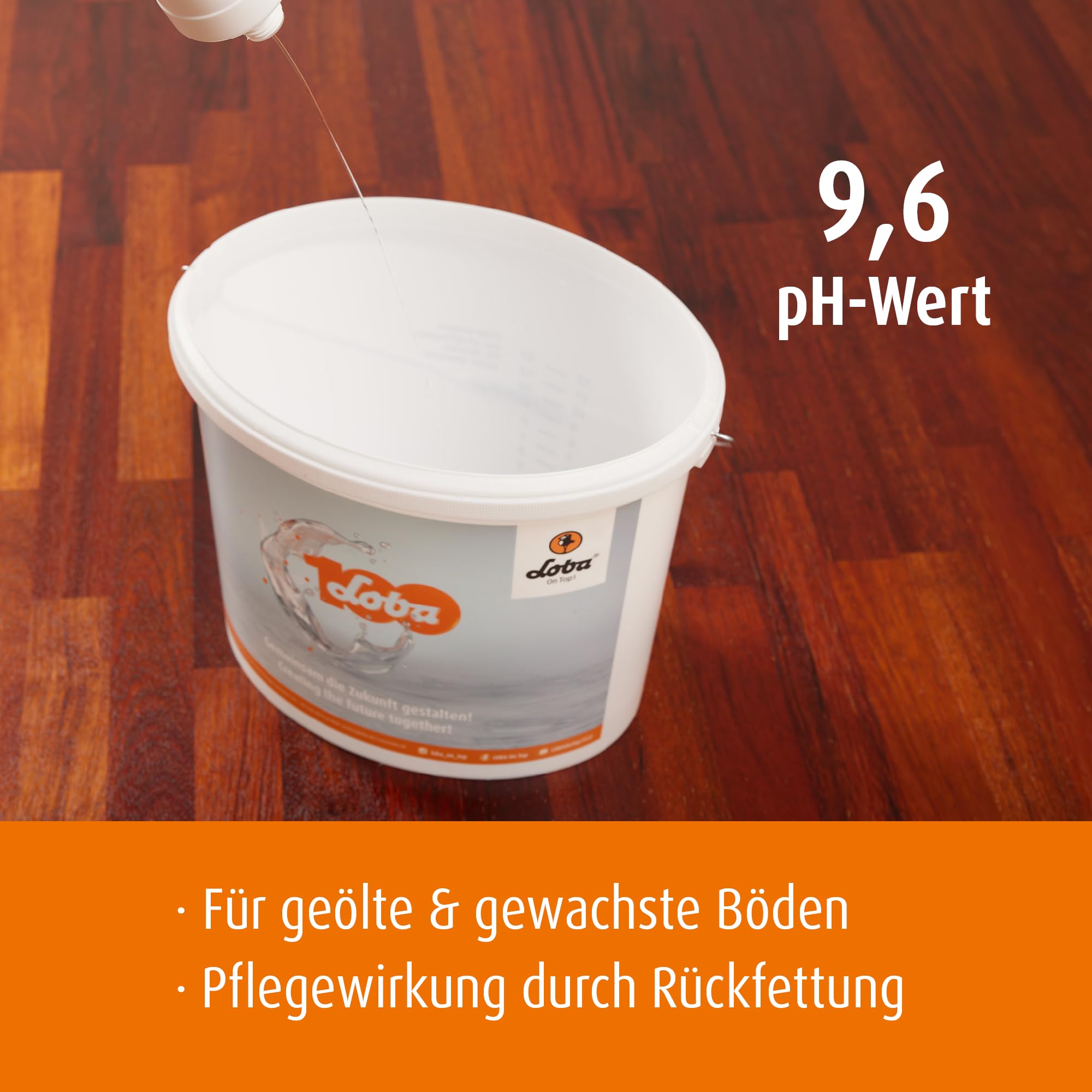 LOBA ParkettSoap transparent 5 Liter | Seife für geölte & gewachste Böden | rückfettend mit Pflegewirkung | auf Basis natürlicher Pflanzenfette | Konzentrat für Unterhalts- & Intensivreinigung