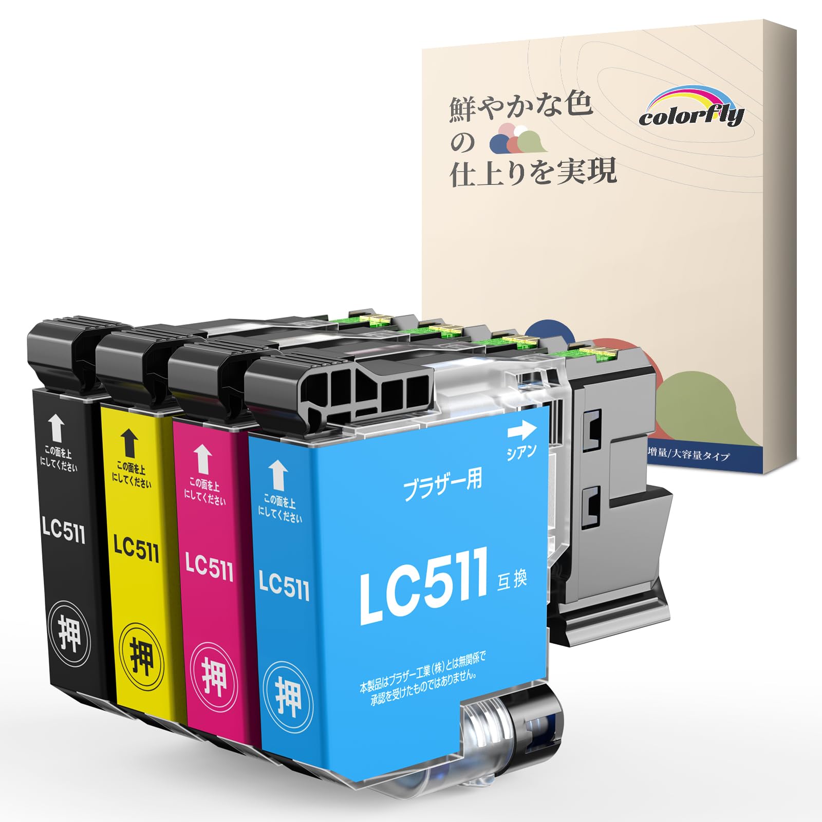 Amazon.co.jp: colorfly ブラザー用 LC511 互換インク LC511-4PK