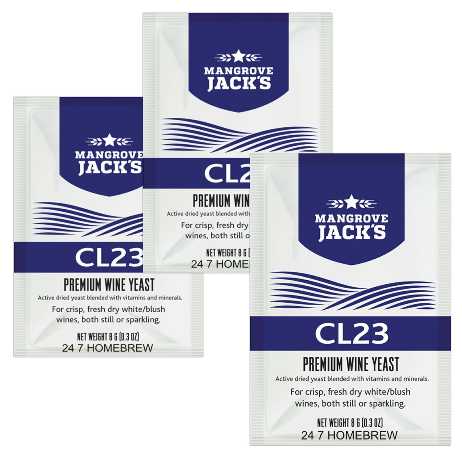 3X Mangrove Jacks - CL23 8g Treats 23L Dry White Blush Sparkling