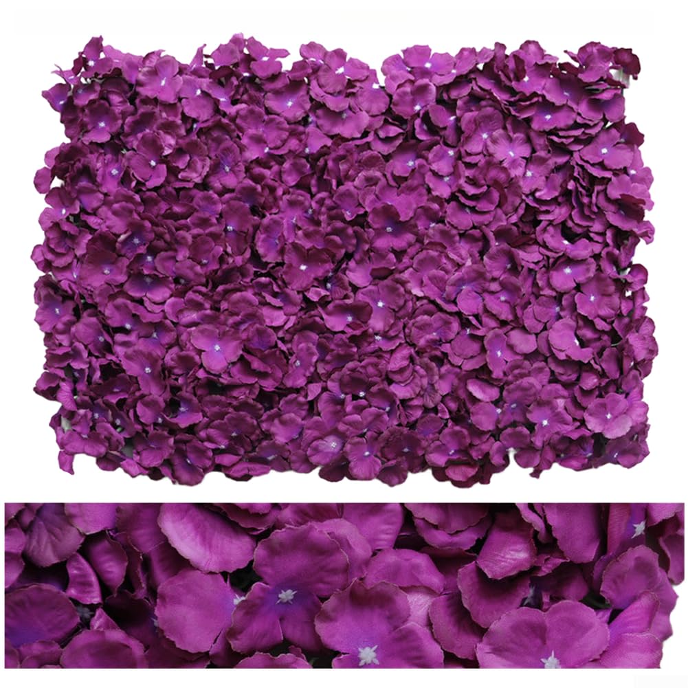 Panneau de fleurs d'hortensia artificielles toile de fond florale de jardin
