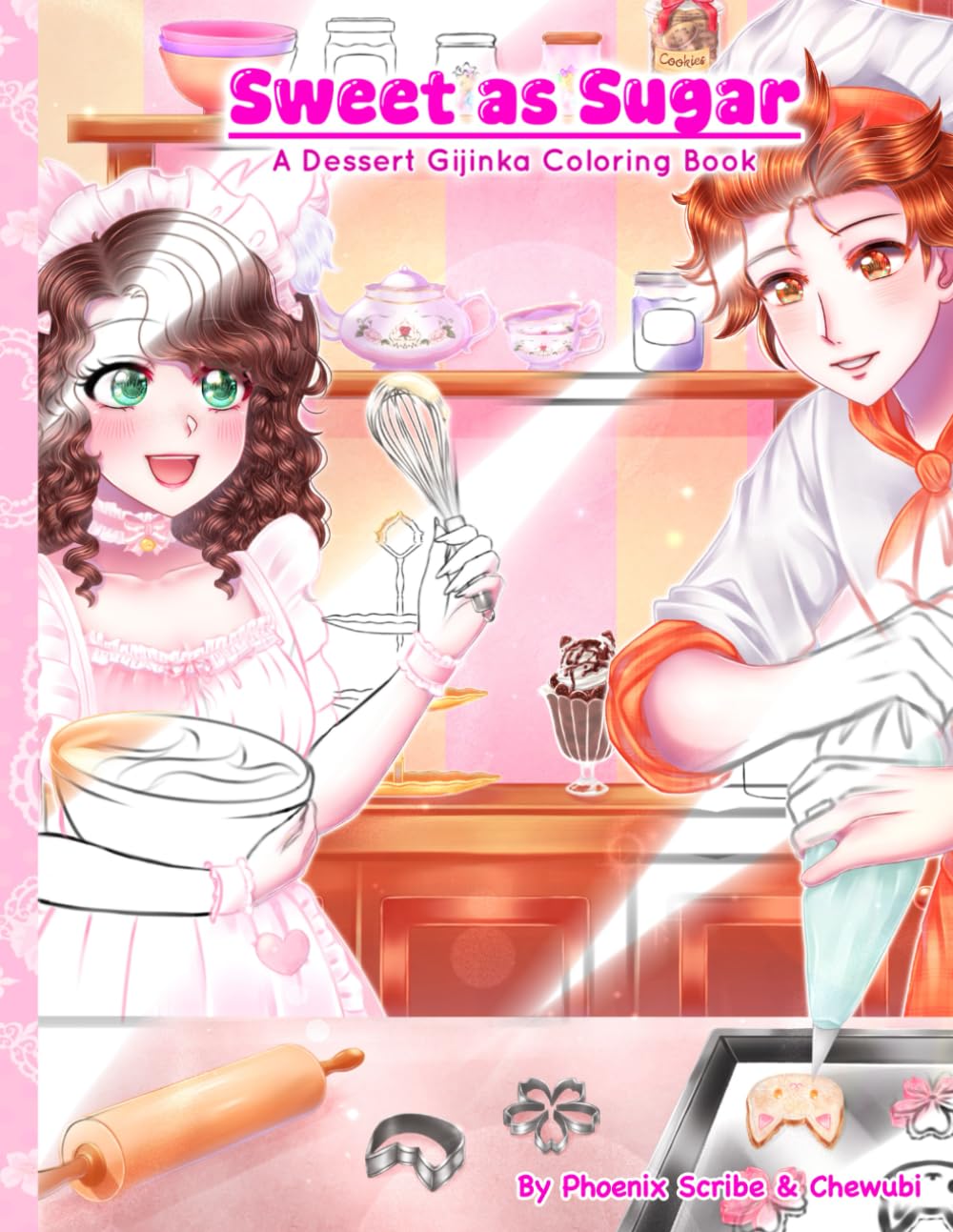 Sweet as Sugar: A Dessert Gijinka Coloring Book