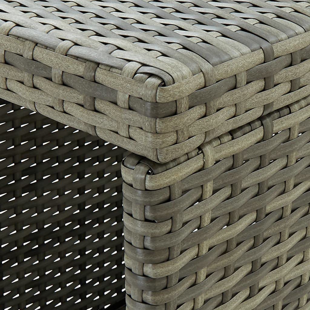vidaXL Set de Bar para Jardín 5 Piezas y Cojines Silla Mesa Asiento Patio Terraza Barra Bistró Muebles Mobiliario Ratán Sintético Gris
