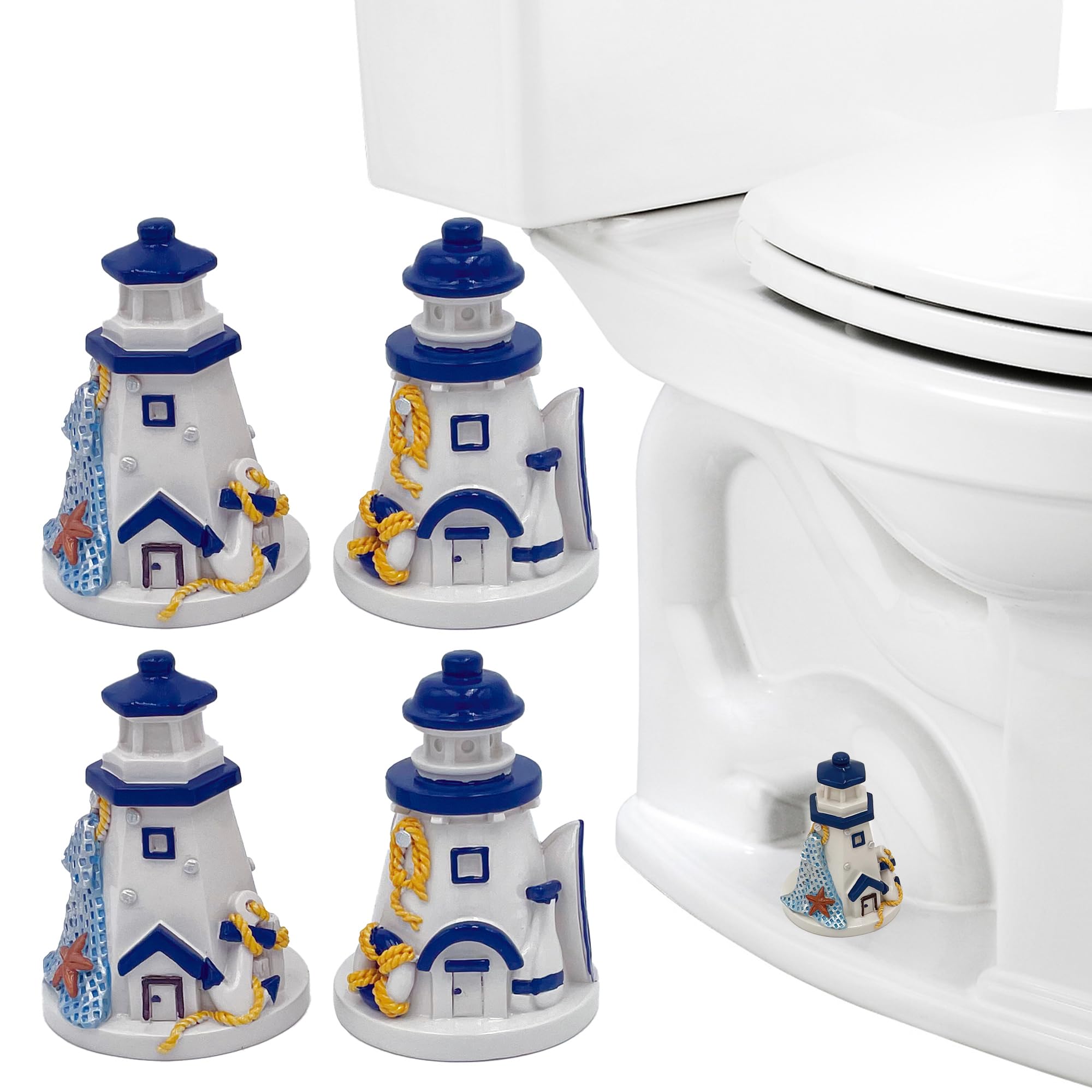 Glow In The Dark Toilet Bolt Covers - 4 Pack White PLA Toilet Screw Caps With Washers For Bathroom Floor