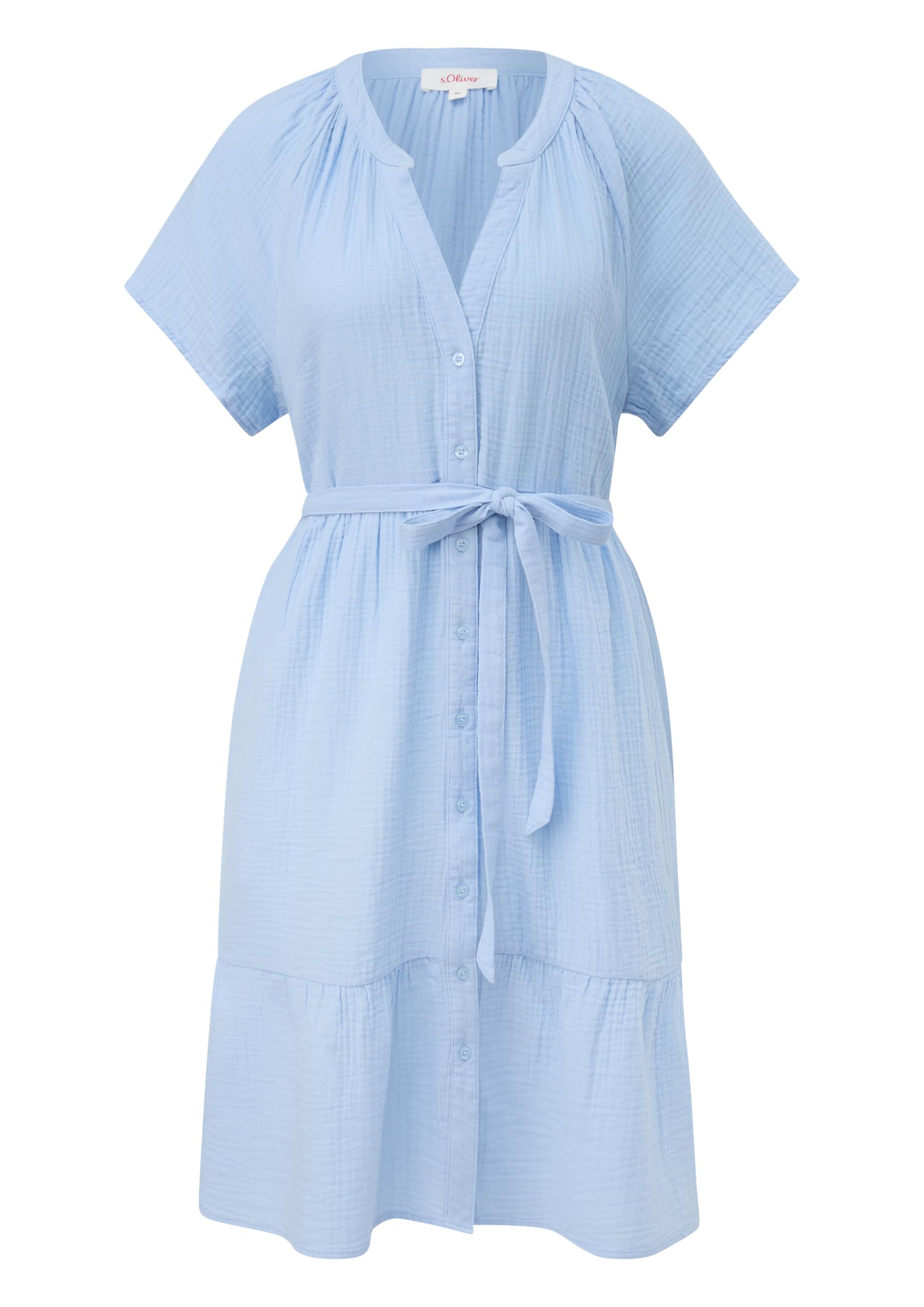 s.Oliver Women's 2151095 Dress with tie belt