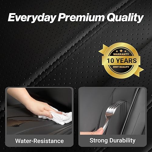 Miniatura 7 de Coverland Custom Car Seat Covers Compatible with 2015-2022 BMW 2-Series Convertible - Premium Leather Non-Slip Memory Foam Waterproof Seat Cover