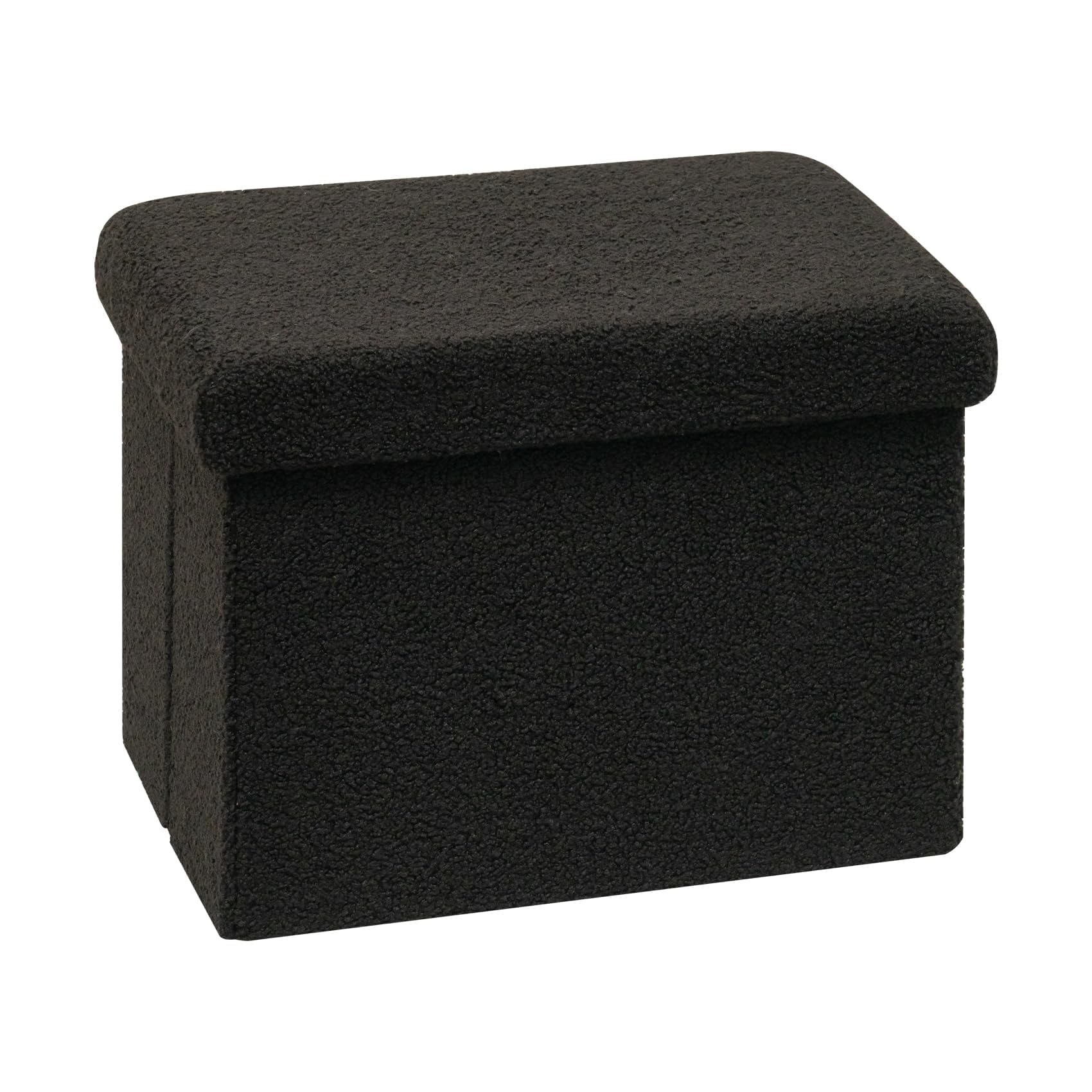 Bonlife Baúl de Almacenaje Plegable,Taburete Reposapiés,Puf de Cubo Otomanas,para Sala de Estar, Dormitorio, Entrada,42 x 32 x 32 cm,Negro The Forest Stewardship Council