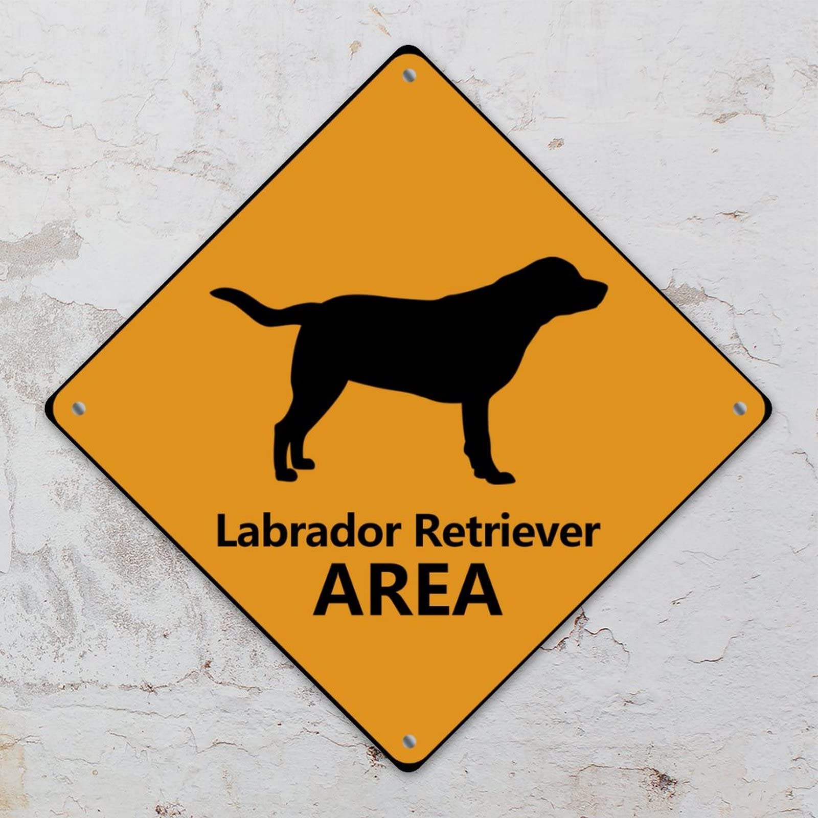 LITTLEGROVE SEEDS Labrador Retriever Crossing Sign Caution Labrador RetrieverDog Xing Sign Street Sign Wildlife Novelty Road Fence Wall Decor Warning Metal Tin Sign For Indoor Outdoor 10x10in