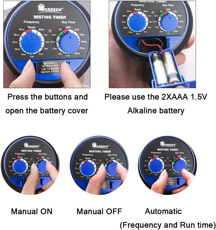 Yardeen Water Hose Timer fogging Seconds Watering Automatic Electronic Water Timer Home Garden Controller