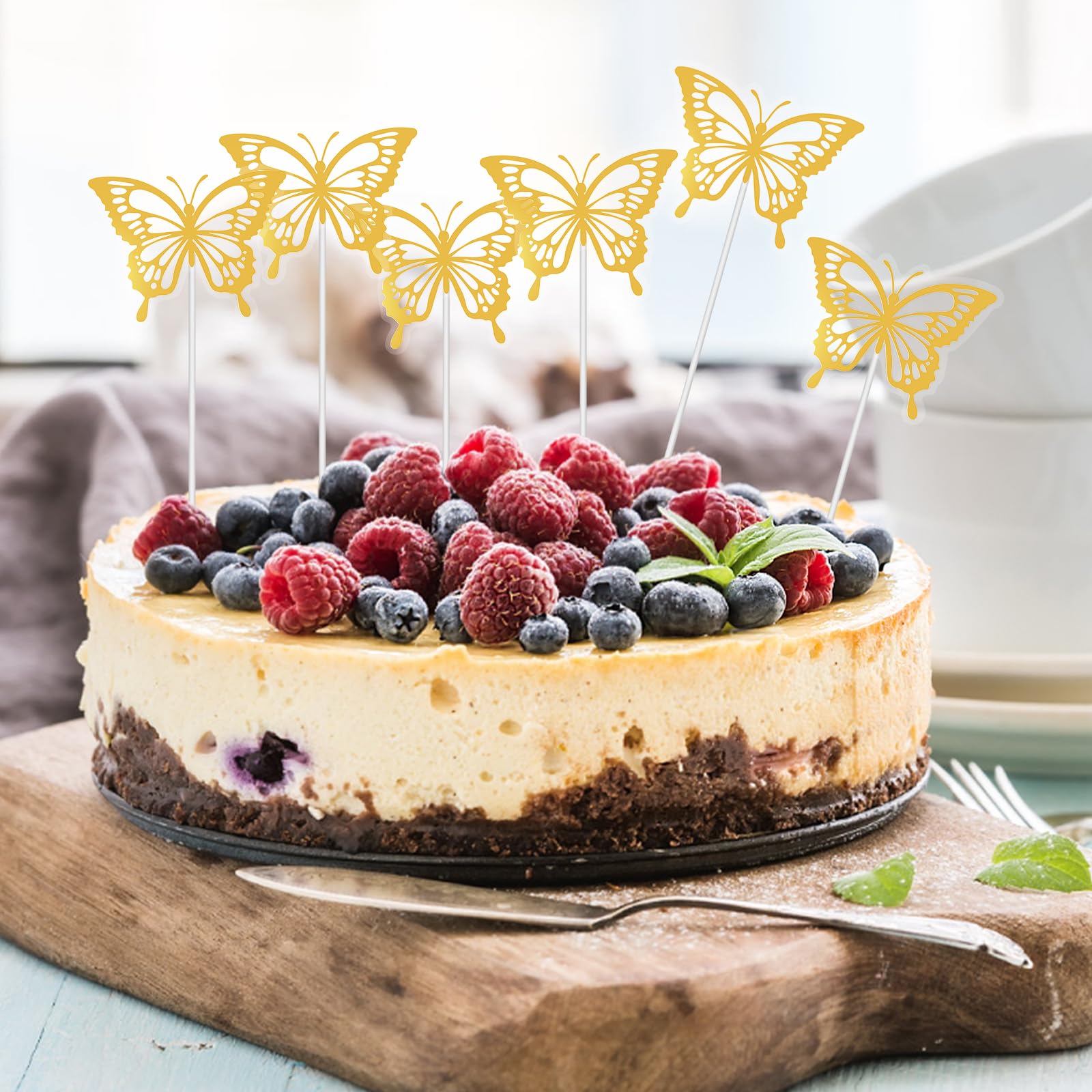 500 Adesivi A Farfalla Dorati - Per Buste, Inviti E Regali | 4x3 Cm | Autoadesivi E Luminosi - Foto 12