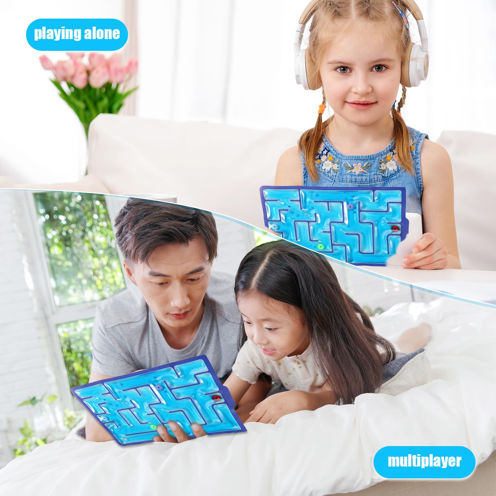 Ainiv Lot de 2 Jouets Sensoriels Labyrinthe, Jouet Anti Stress pour Enfants et Adultes, Jouets Anti-Anxiété, Jouet Sensoriel Autisme (Labyrinthe Dinosaure Vert et Bleu Ainiv Lot de 2 Jouets Sensoriels Labyrinthe, Jouet Anti Stress pour Enfants et Adultes, Jouets Anti-Anxiété, Jouet Sensoriel Autisme (Labyrinthe Dinosaure Vert et Bleu