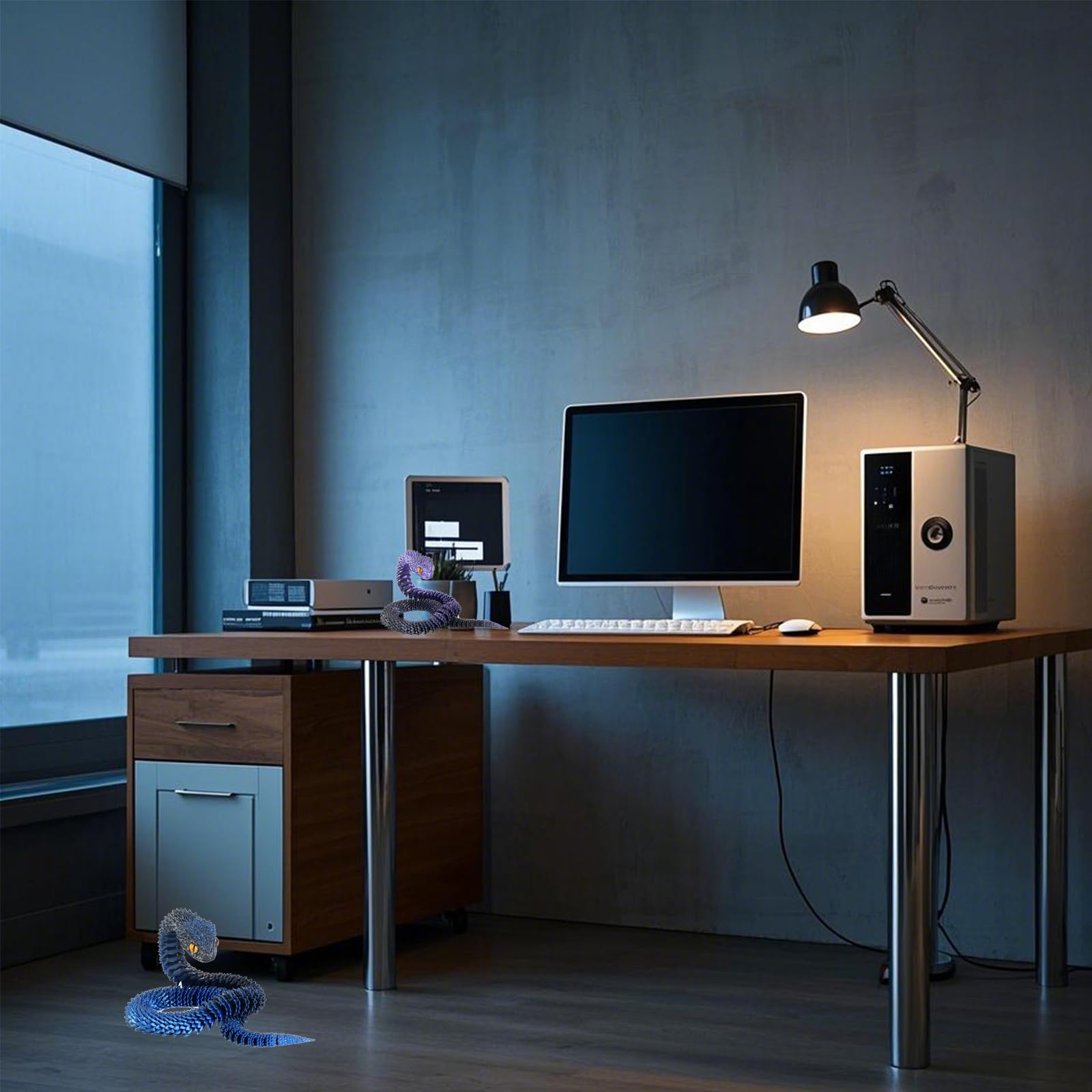 3 PCS 3D Printed Snake Desk Living Room, Bookshelf Decoration, Multicolor - Image 4