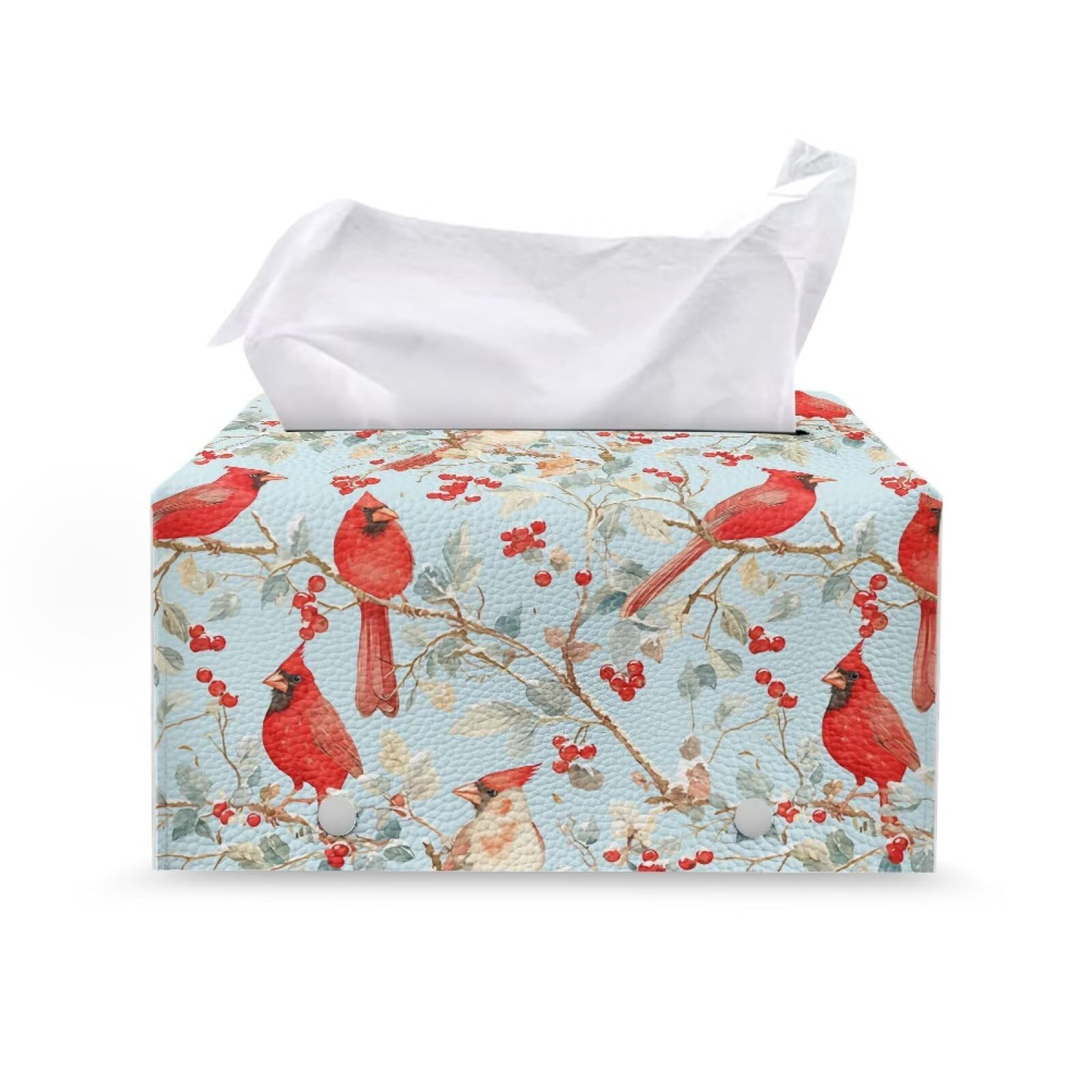 Boîte à mouchoirs de Noël en cuir pour cacher le carton usé