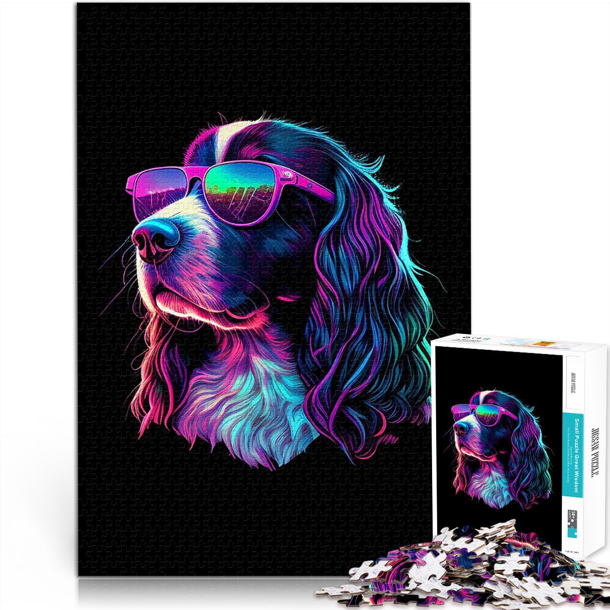 1000 Piece Jigsaw Puzzle for Adults English Springer Spaniel Spielspielzeug eignet sich ideal als Geschenk für die ganze Familie75x50cm