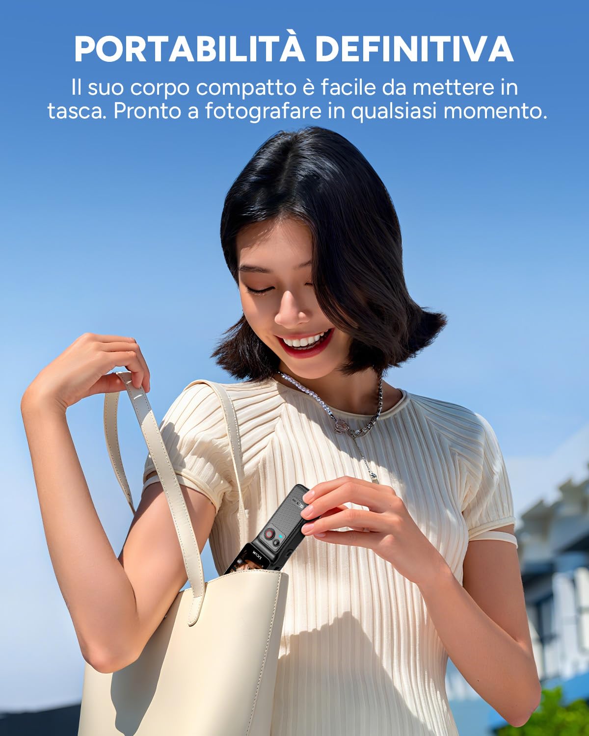 SJCAM C400 Kit Vlog(64GB) 437Min, Vlog Camera 4K 2-in-1 Rimovibile, Nero | Touchscreen rotante 2.29", action cam 4K, stabilizzazione 6-assi, impermeabile 30m, WiFi 5G, per viaggi, sport e live