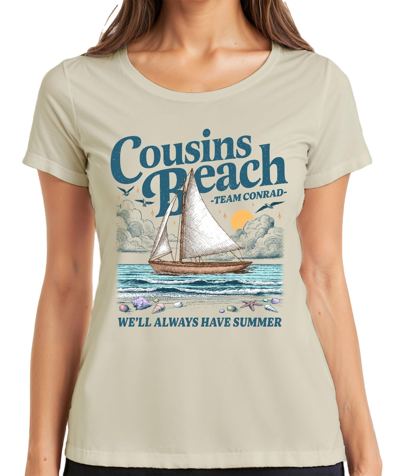 Cousins Beach We'll Always Have Summer I Got Pretty Women's T-Shirt, natural, L