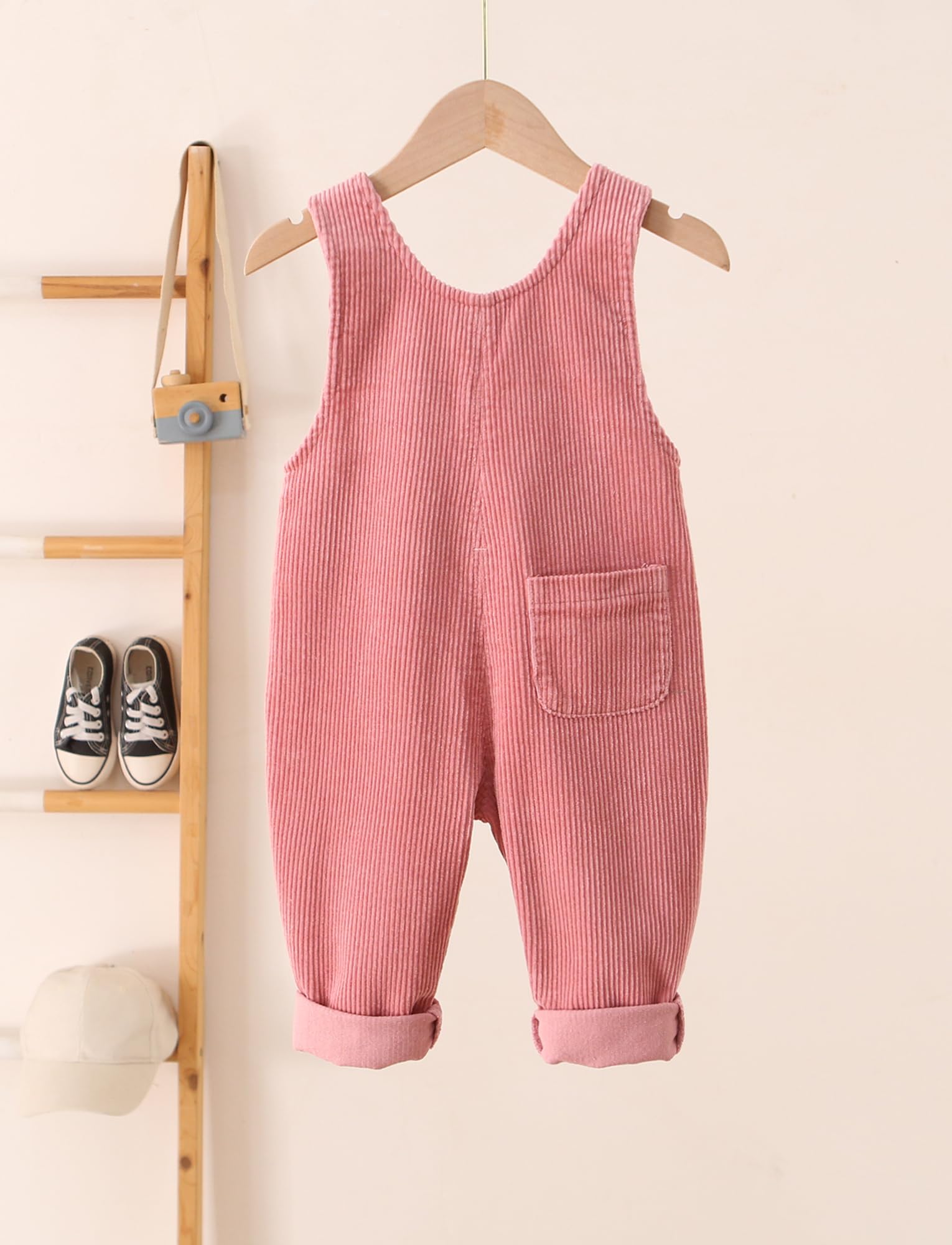 Mono de pana para bebé, mono sin mangas, peto de pana para niños pequeños, 12 meses - 5 años