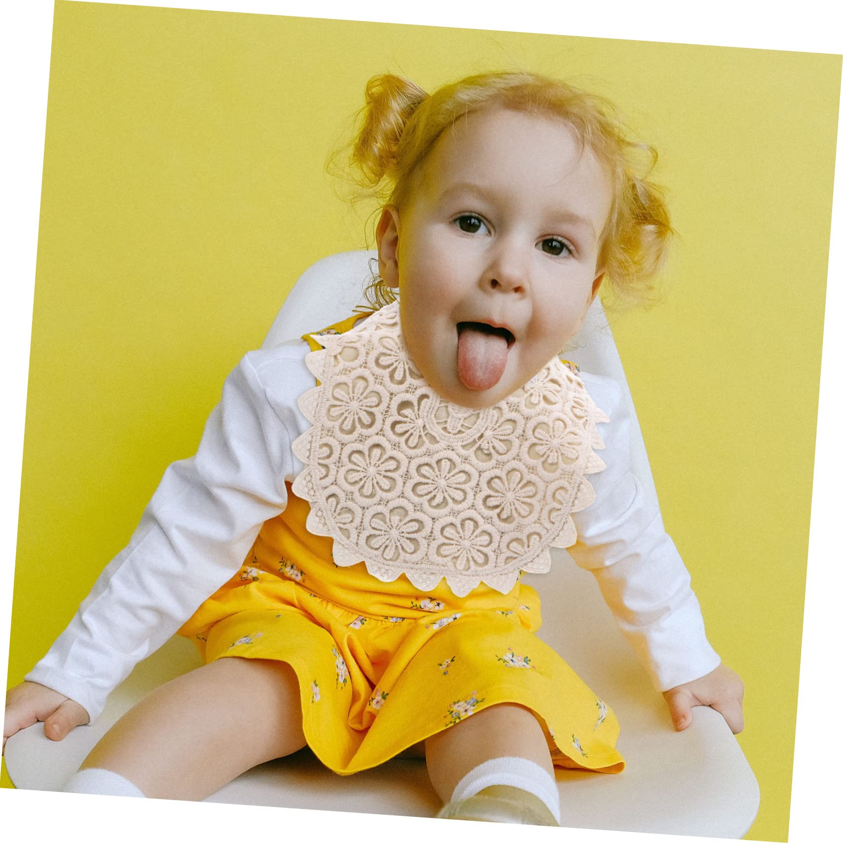 ifundom 4pezzi Bavaglini Per Cotone Con Pizzo Da Regolabili Per Svezzamento e Pulizia e Accessori Utili Per Mamme e Papà