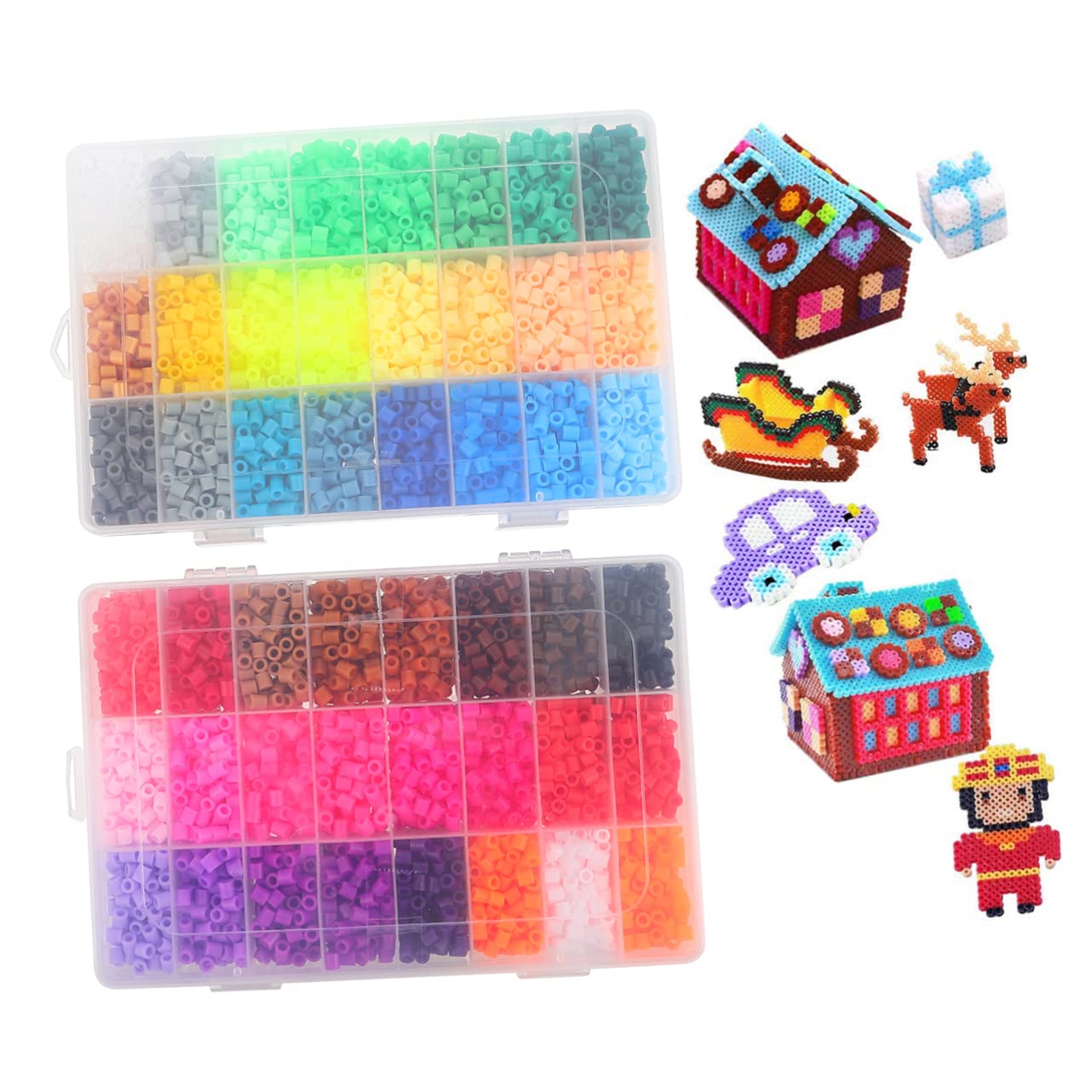 Toyvian Jigsaw Toy Beads Kit Colorful Beads for Boys and Girls Educational Activity Kit for Christmas Decorations
