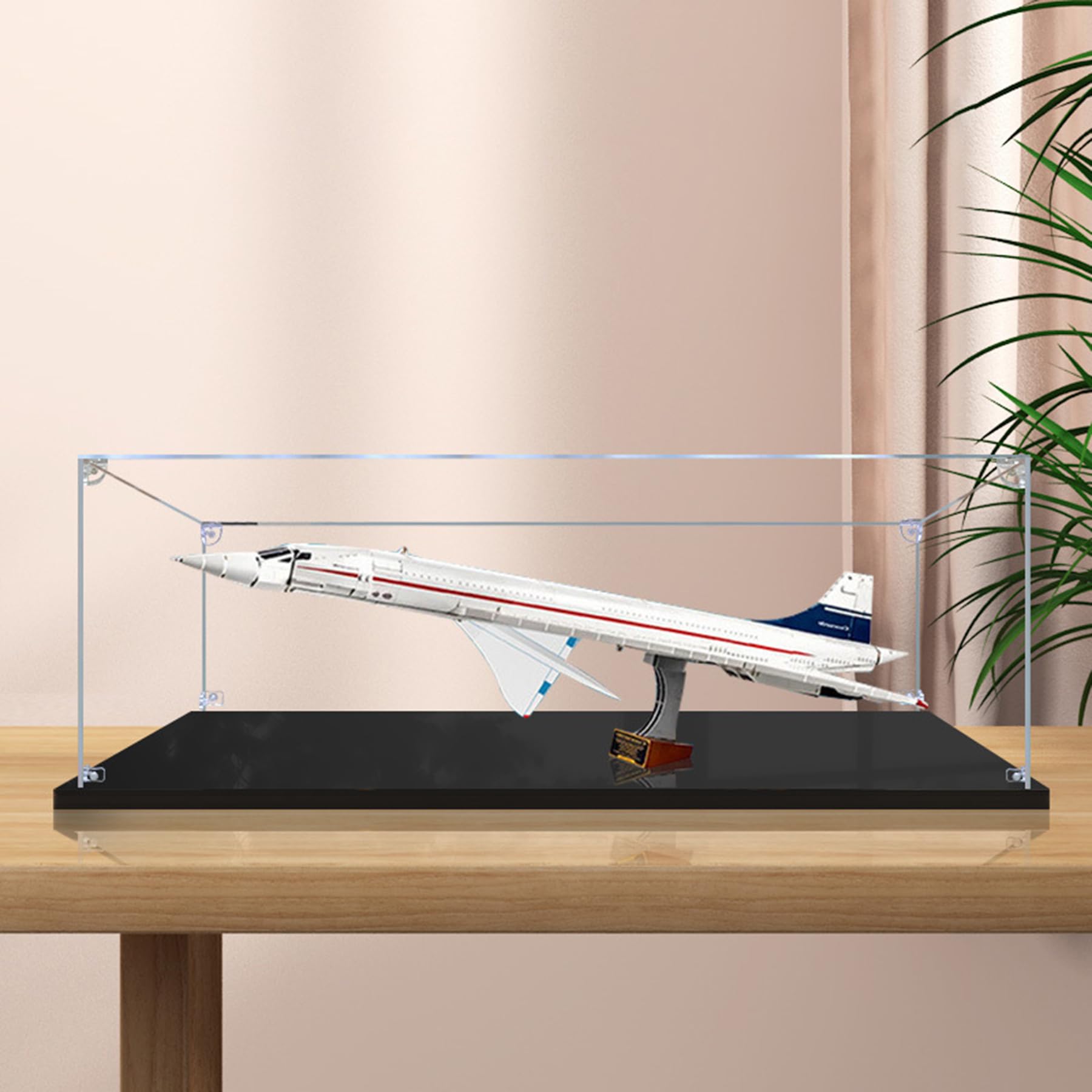 XNSHENGXAN Applicable to Lego 10318 Concorde Acrylic Display Box(43.3*17.7*11.8in), Lego Display Case, Sturdy Protection for Your Collectible,Normal