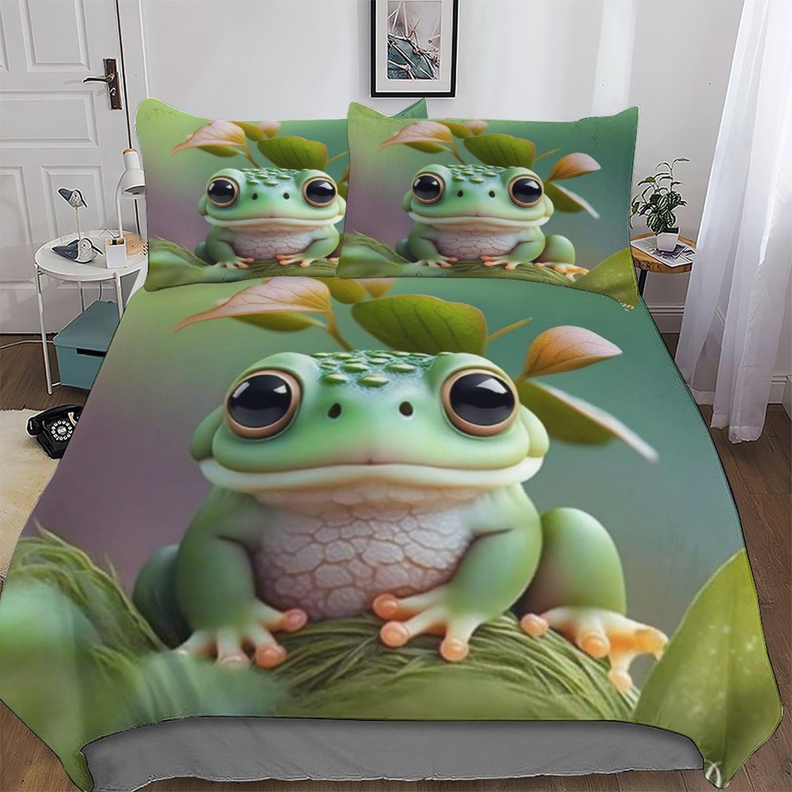 Housse de couette grenouille pour transformer la chambre des enfants et adolescents