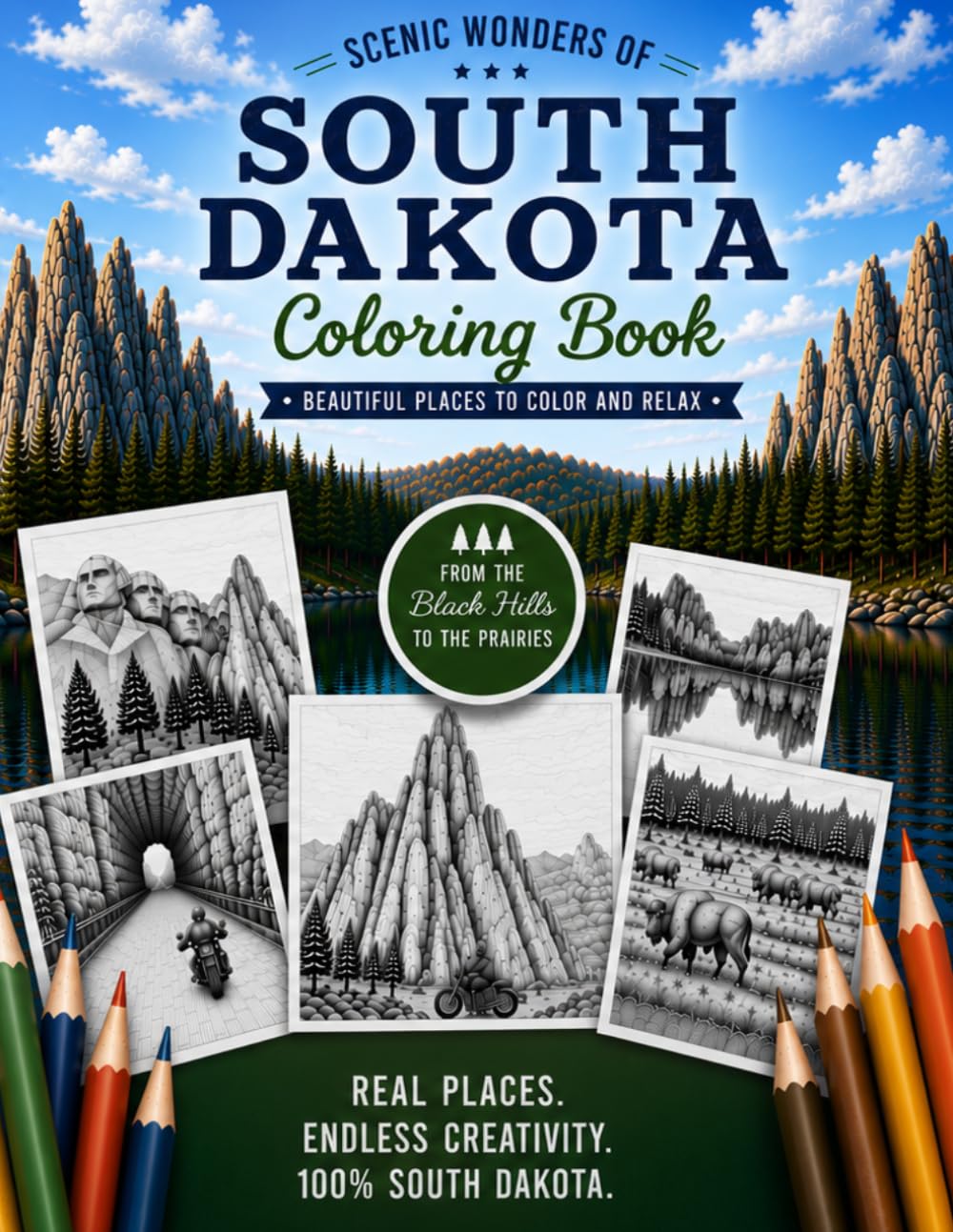 Scenic Wonders of South Dakota Coloring Book