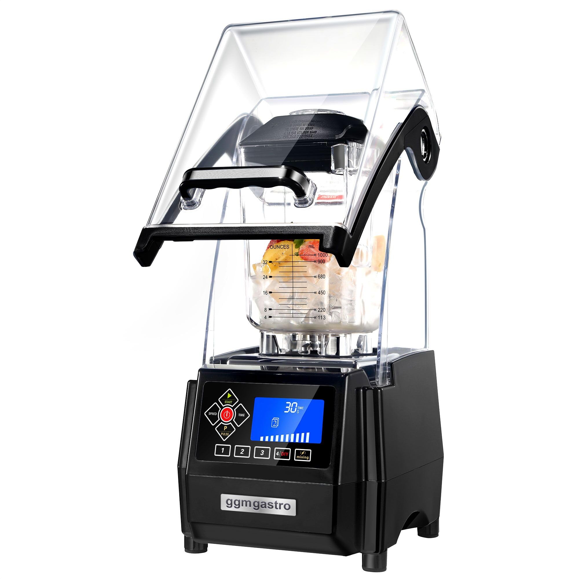 GGM Gastro | BMK2-1500N | Miscelatore con coperchio fonoassorbente - 2 litri - 1kW - silenzioso