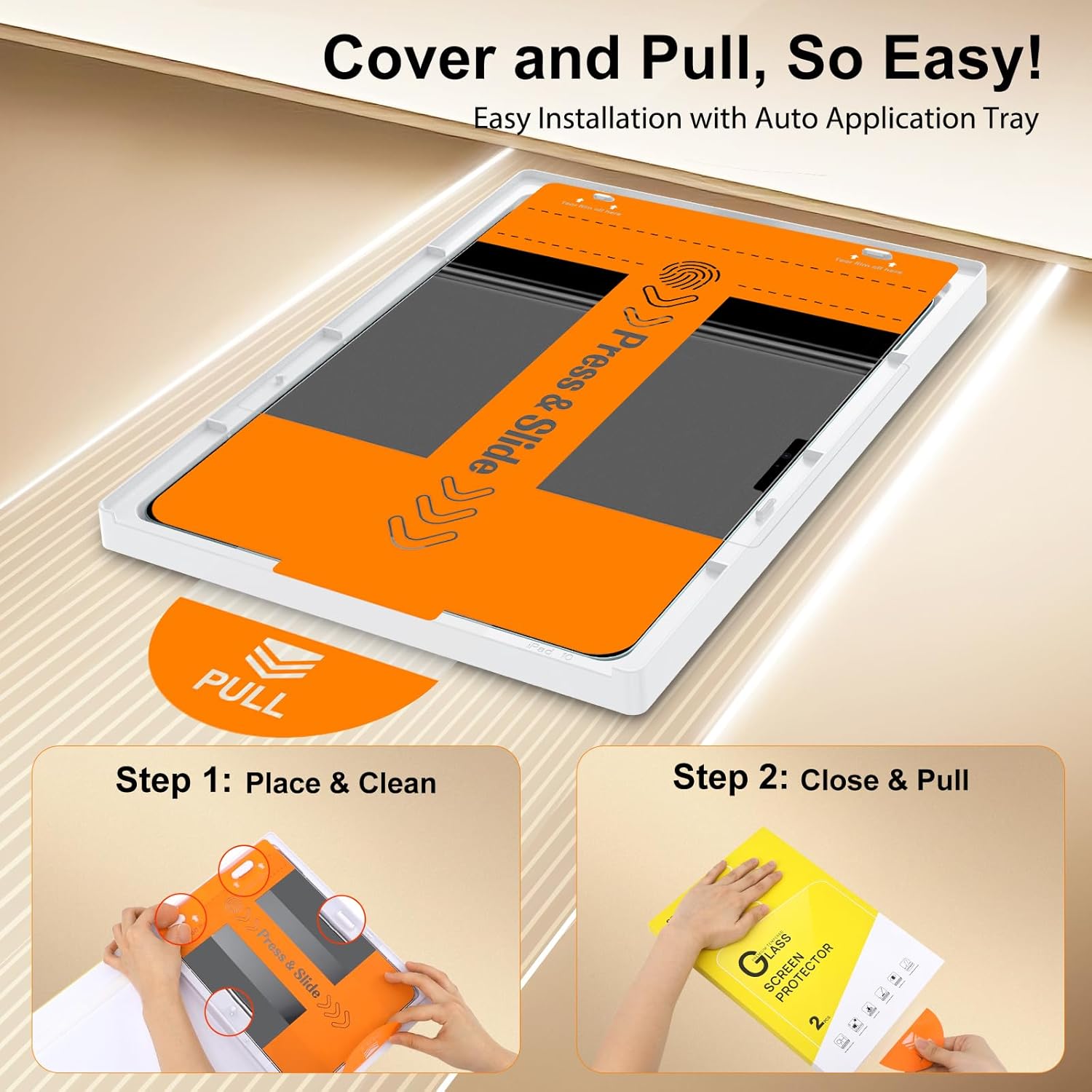 SPARIN 2 Pack Paper Glass Screen Protector for iPad Pro 13 Inch M5/M4(8th/7th Generation,2025/2024) with Easy Installation Tray, Matte Tempered Glass Film for Drawing/Writing, Anti-Glare & Apple Pencil Support - Image 3