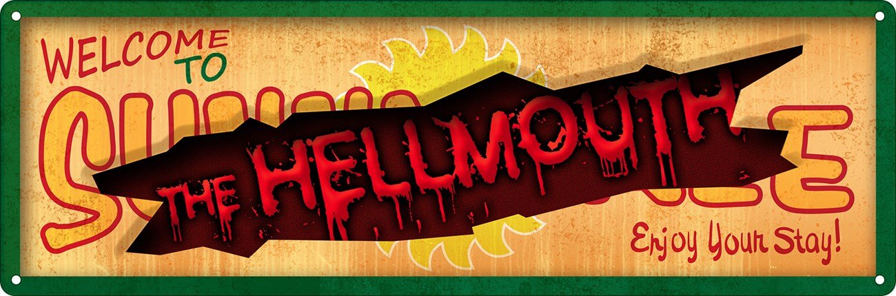 Grindstore Nc Welcome To Sunnydale Slim Tin Sign 30.5X10.1cm