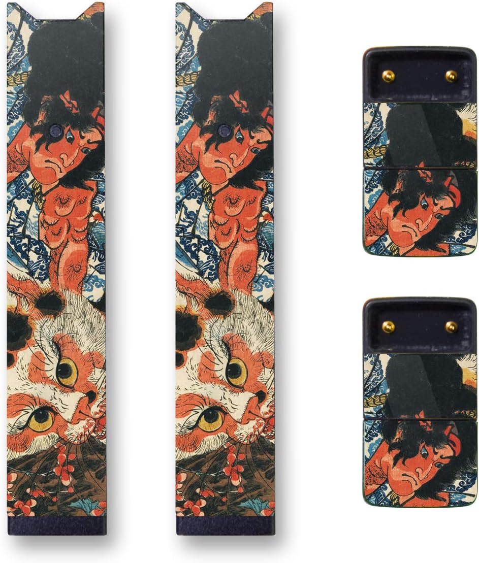 Biijo Japan Juul Skin - 2 Pack - Wrap for juul Accessories Sticker Utagawa Kuniyoshi UKIYOE (kamada-matahachi)