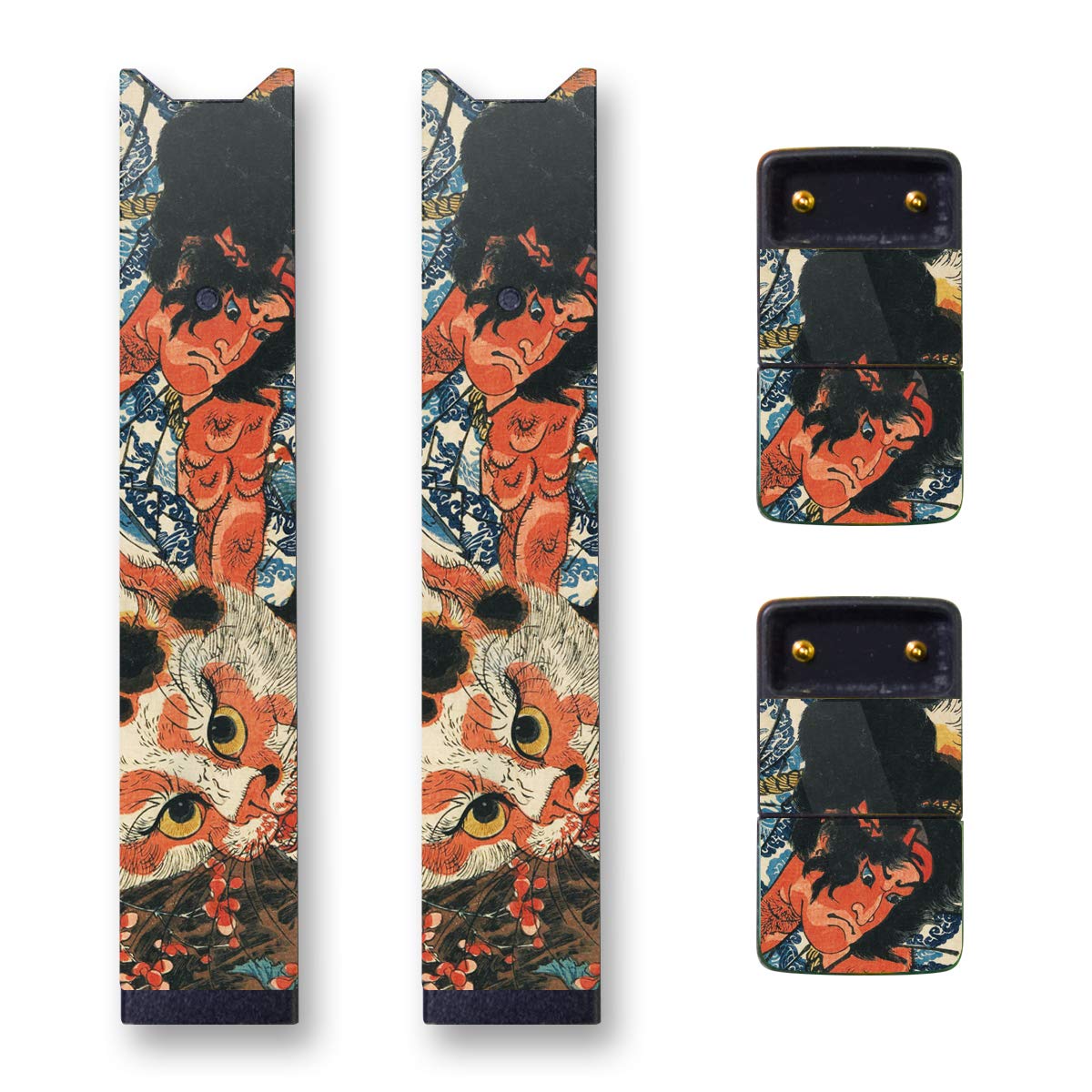 Biijo Japan Juul Skin - 2 Pack - Wrap for juul Accessories Sticker Utagawa Kuniyoshi UKIYOE (kamada-matahachi)