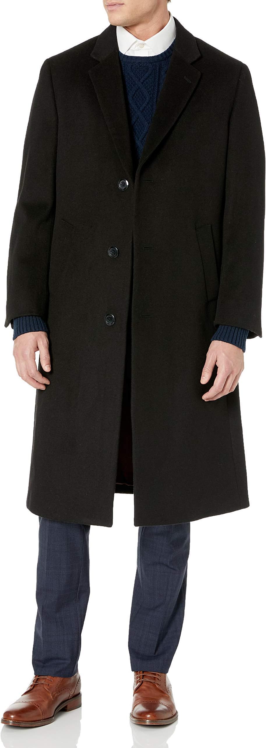 Adam BakerMen's Single Breasted Luxury Wool Full Length Topcoat - Available in Colors