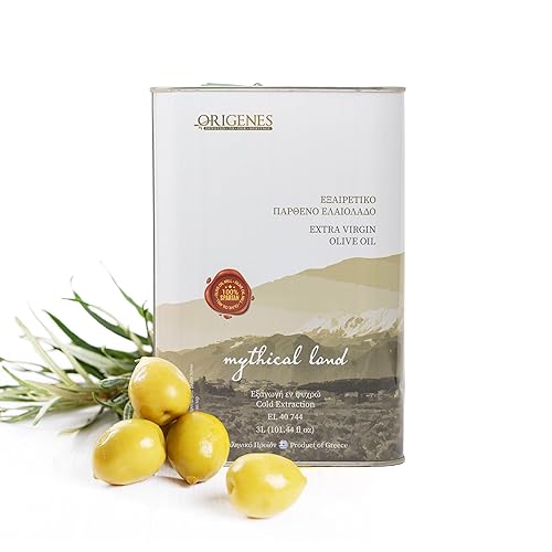 Lata de aceite de oliva virgen extra, aceite de oliva prensado en frío de gran sabor, aceite de oliva KORONEIKI virgen extra, aceite de oliva de la