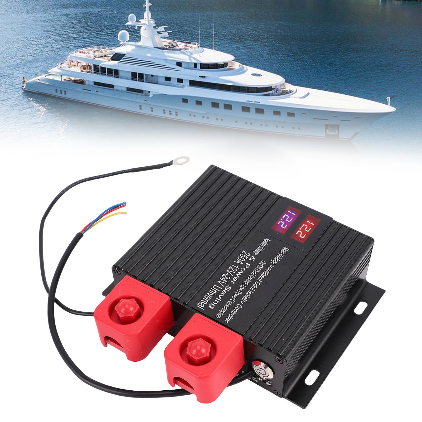 Domary Universal Voltage Sensitive Relay Smart Dual Battery Isolator for