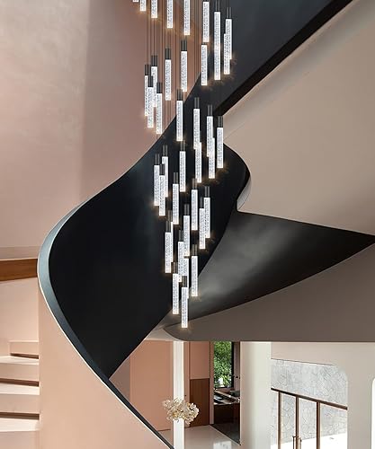 Candelabros modernos con 46 luces LED para sala de estar, techo alto de 20 pies, para entrada, comedor, lámparas colgantes de techo, lámpara de disponible en Yaxa Venezuela