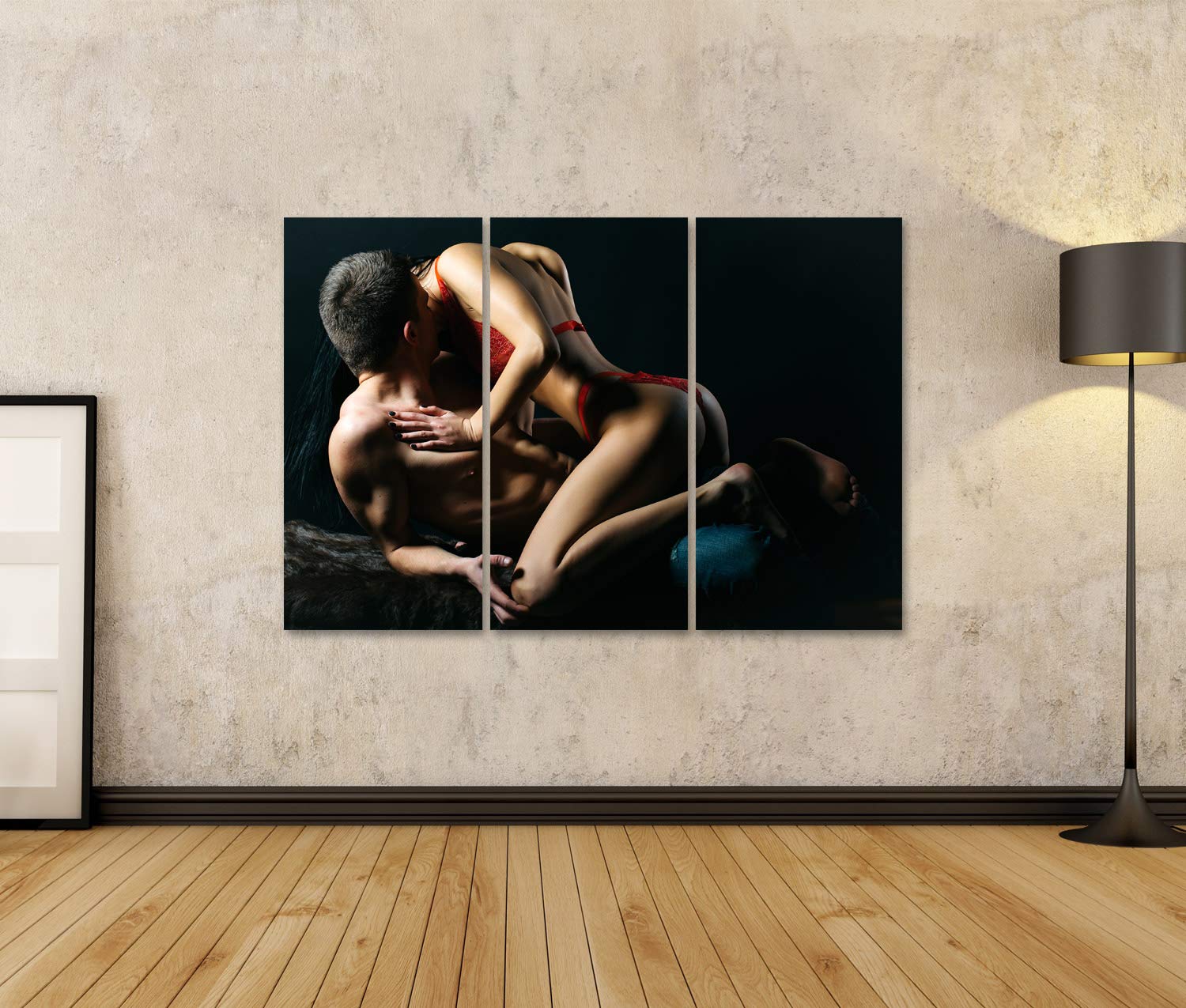 islandburner Quadro su tela Bacio Sexy Coppia Sexy Giovane Coppia Svestita Sensuale Donn Quadri Stampe per soggiorno ufficio