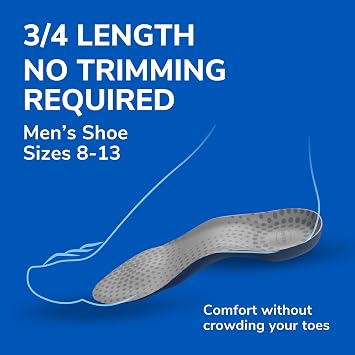 Dr. Scholls Comfort Tri-Comfort Insoles for Men, 1 Pair, Size 8-14