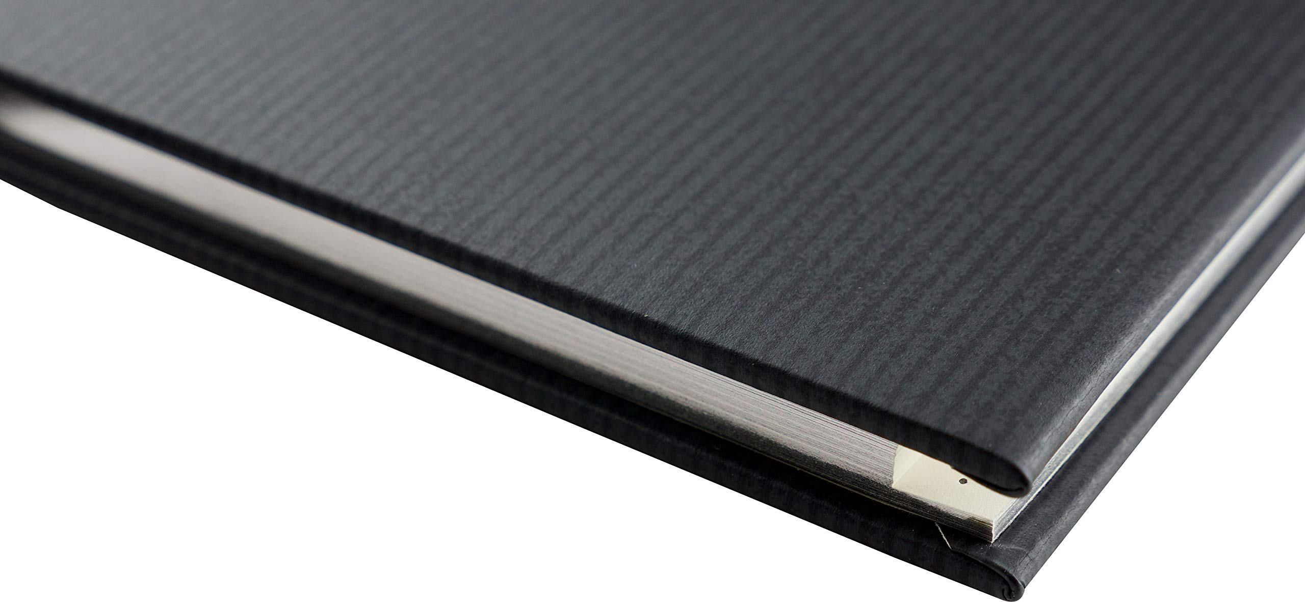 Esposti Address Book - Striped Vinyl Paper Cover - Birthdays & Notes Section - Black - 135 x 205mm - Image 3