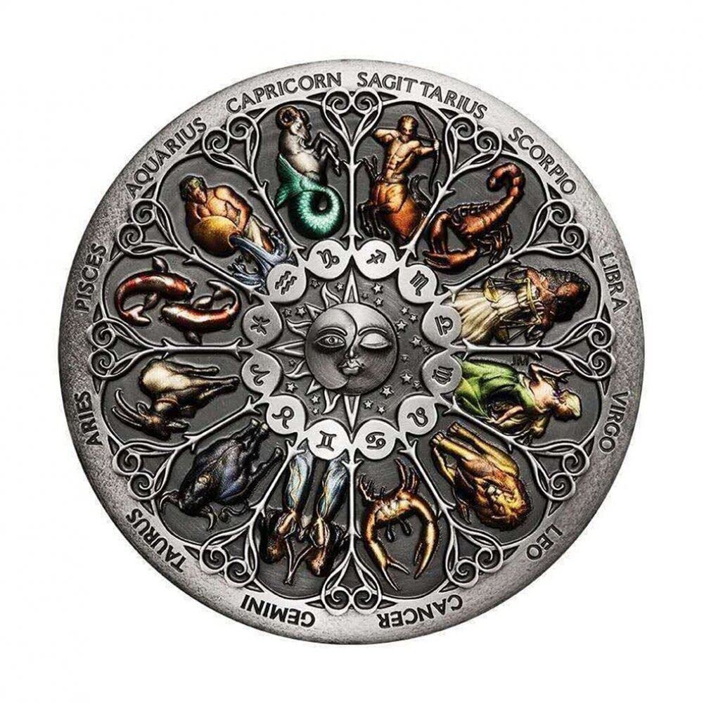 Sanfly Zodiac Coin Twelve Sun God Commemorative Badge Coin Craft Collection