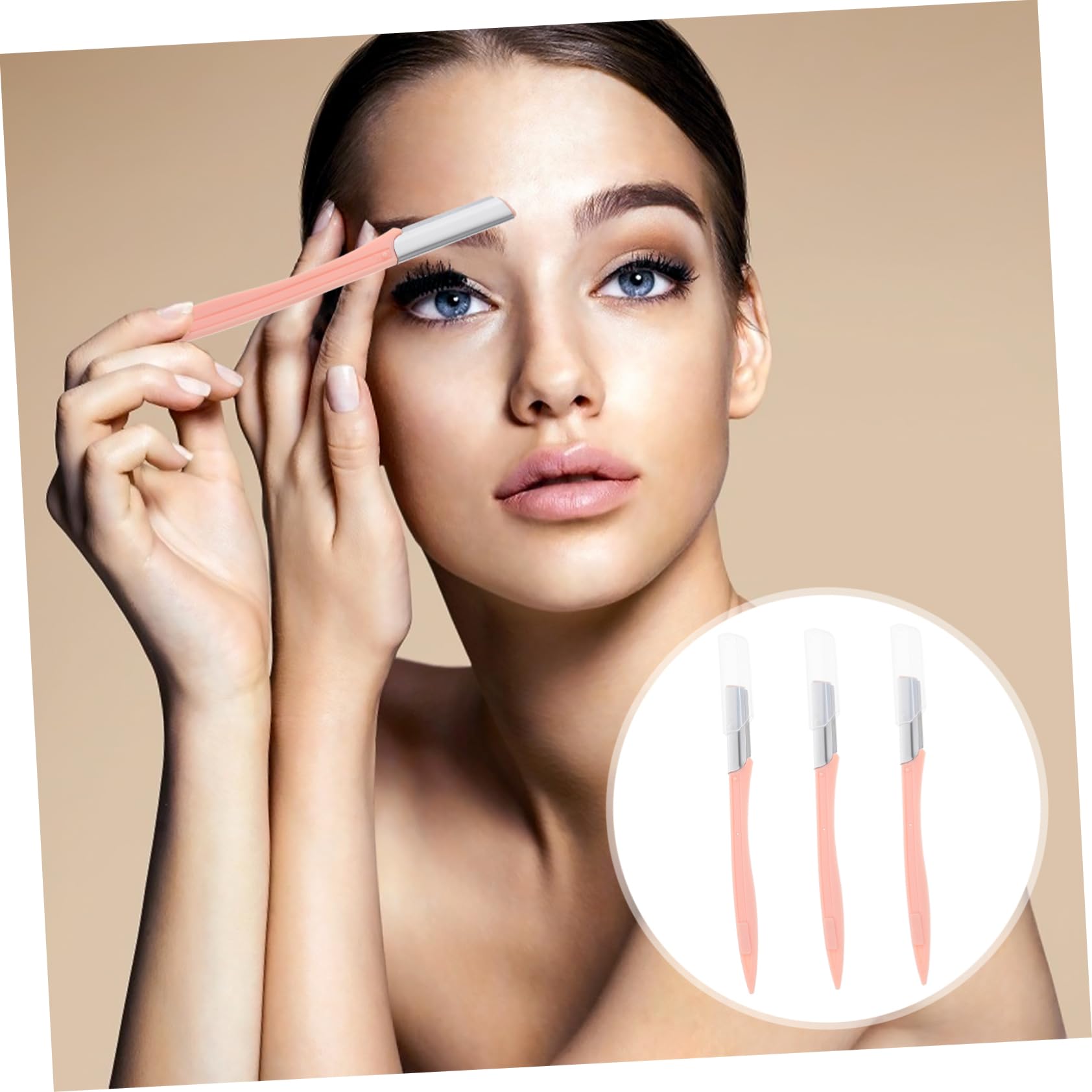 Healeved Women Electric Eyebrow Trimmer Razor Gentle Hair Remover for Face Neck Arms Pink Color Durable Battery Powered AAA Not Included