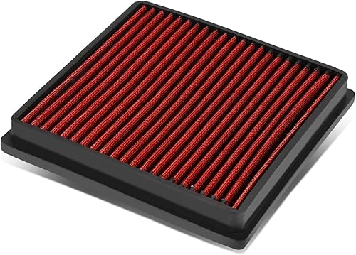 DNA Motoring AFPN-119-RD Filtro de aire de panel desplegable compatible con 89-91 100 200 5000 93-97 Vandel XJ6712 XJRS 73-82 914 924 72-79