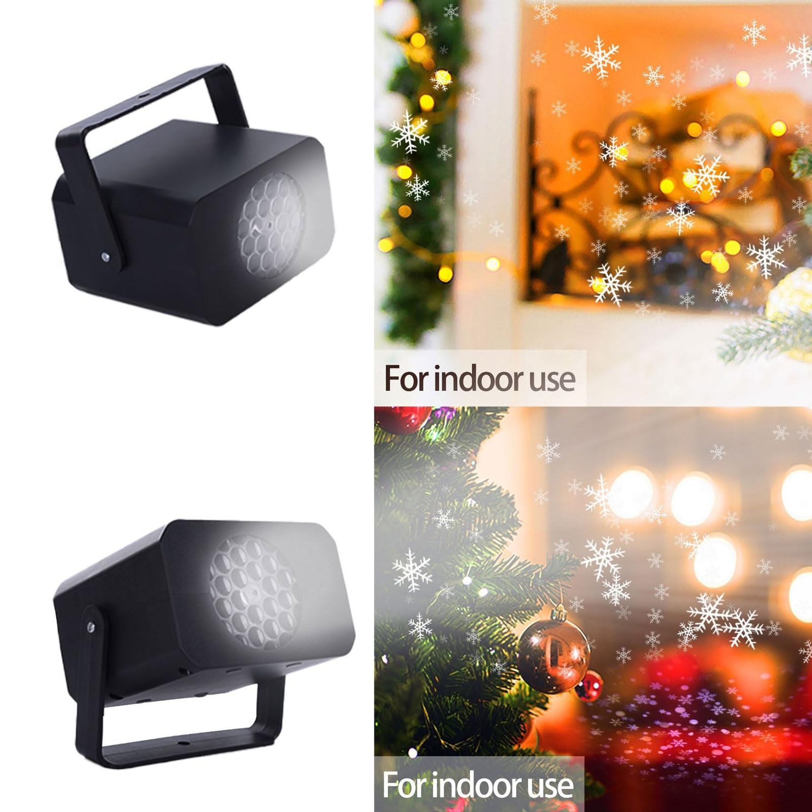Proyector de luz de nieve de Navidad, luces LED de nieve, rotación de luz para día de San Valentín, Navidad, Halloween, vacaciones, fiesta, boda, jardín, casa, decoración de paisaje, 12025AQ