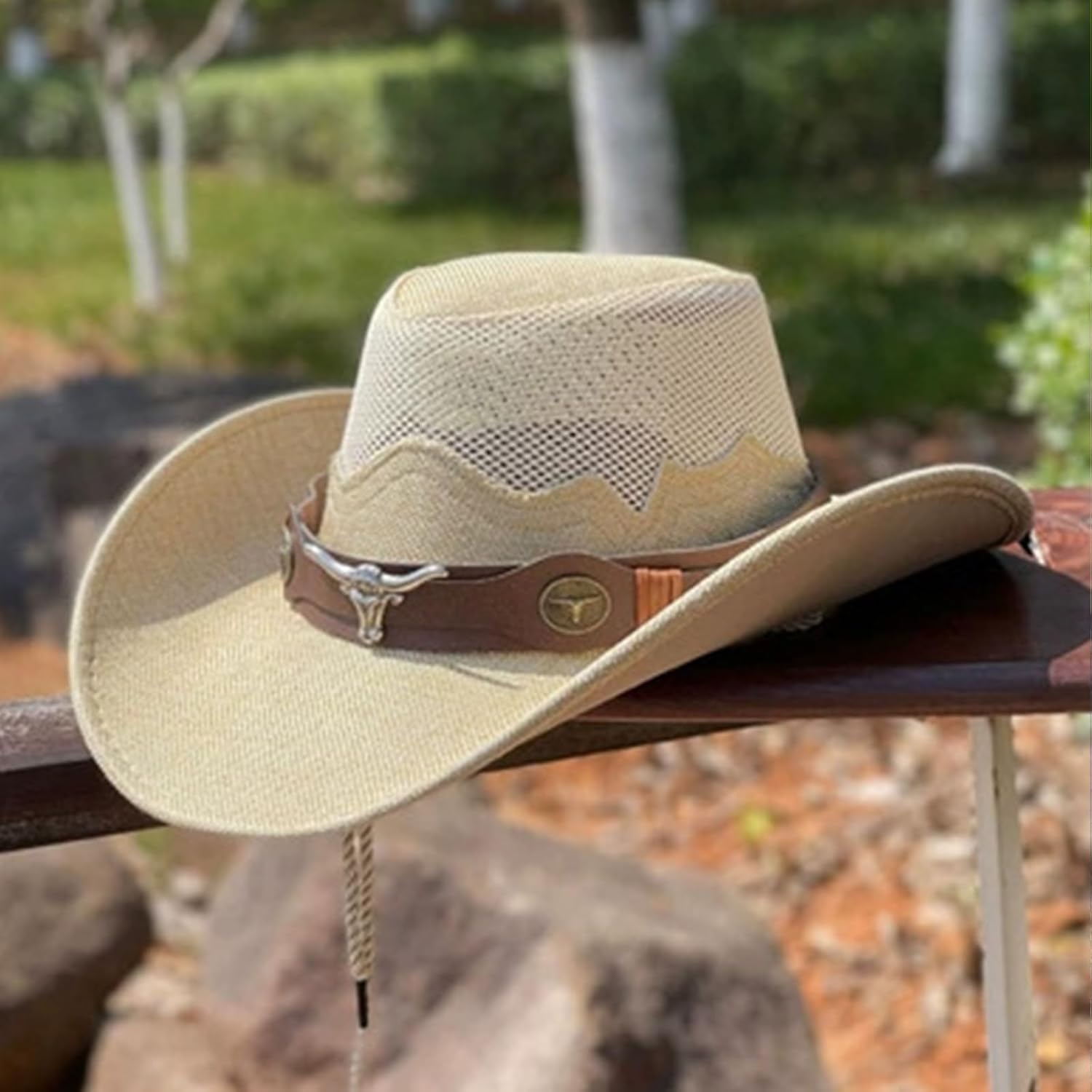 Hat for Women Belt Hat Fashion Music Festival Hat Mesh Sun Cap for Travel