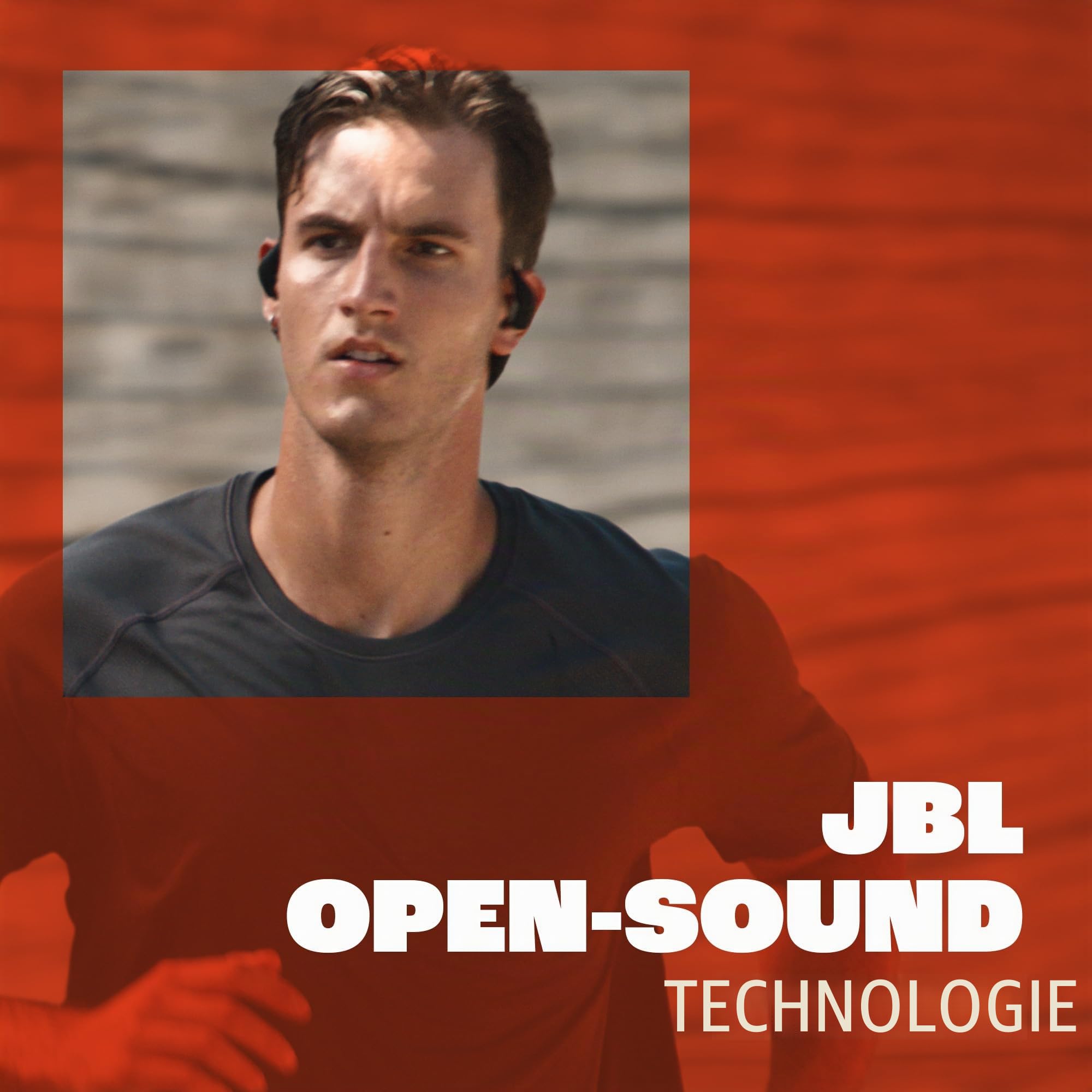Écouteurs Open-Ear sport JBL Endurance Pace avec bluetooth, 10 Heures de batterie, serre-tête léger en titane à mémoire de forme, étanche à l’eau à la poussière IP68, technologie JBL OpenSound, blanc.
